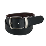 Men's Reversible Dress Belt with Embossed Buckle