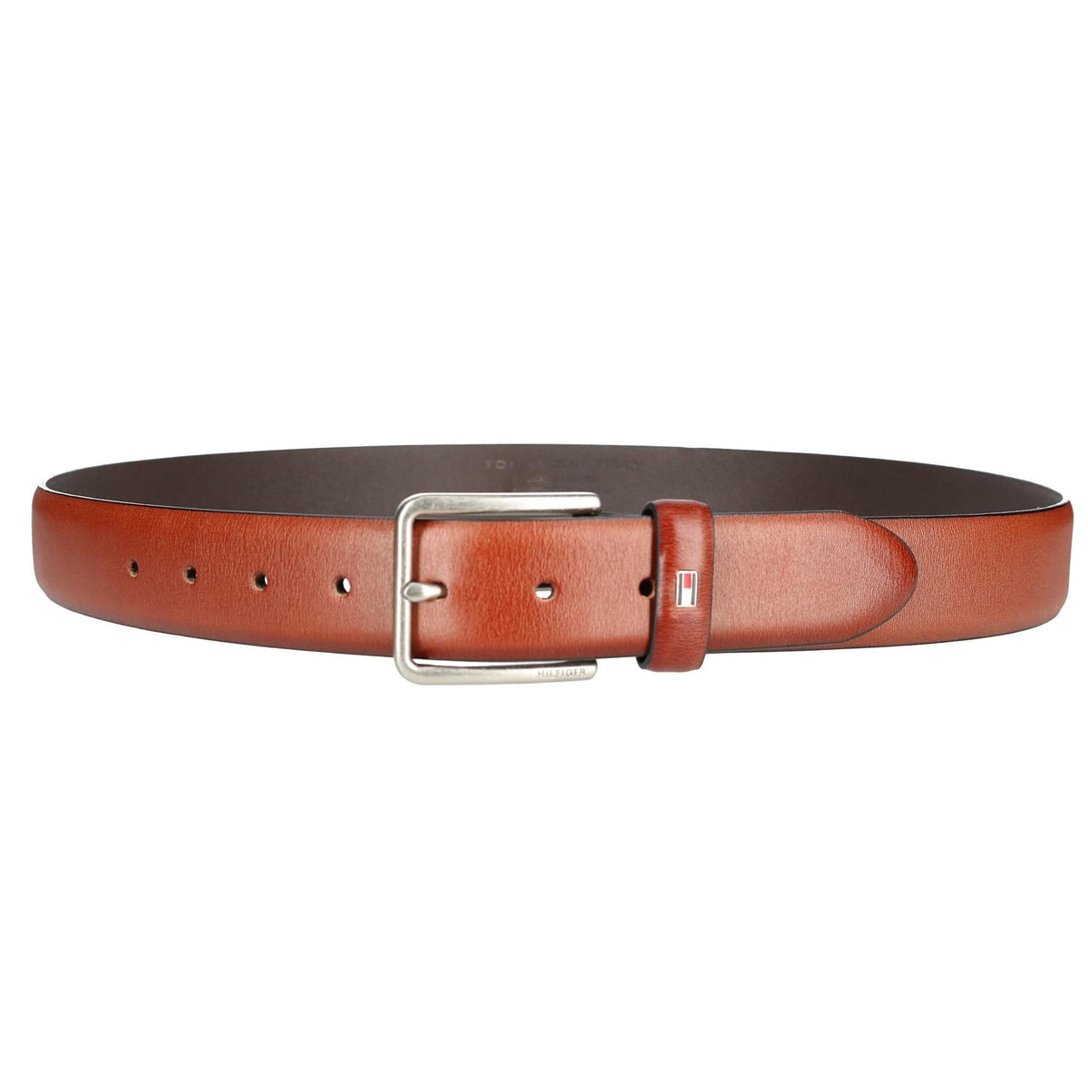 Tommy Hilfiger Men's Smooth Feather Edge Leather Belt - Brown