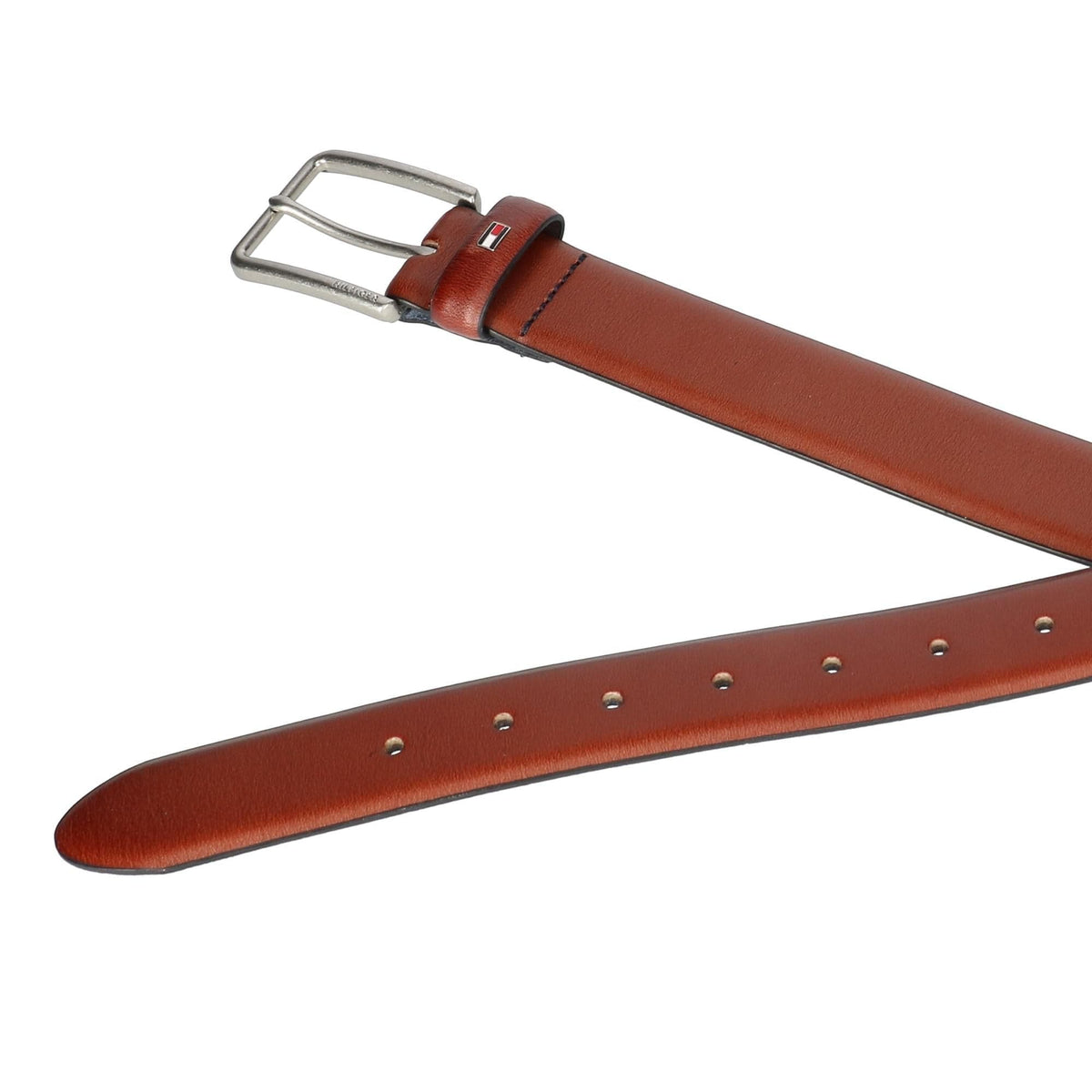 Tommy Hilfiger Men's Smooth Feather Edge Leather Belt - Brown