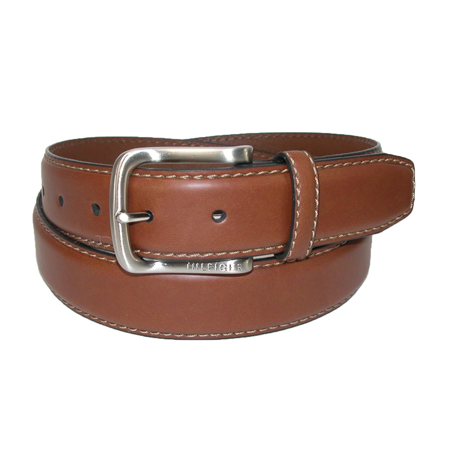 Tommy Hilfiger Men's Harness Buckle 35mm Stiched Edge Belt - Men's Harness Buckle 35mm Stiched Edge Belt