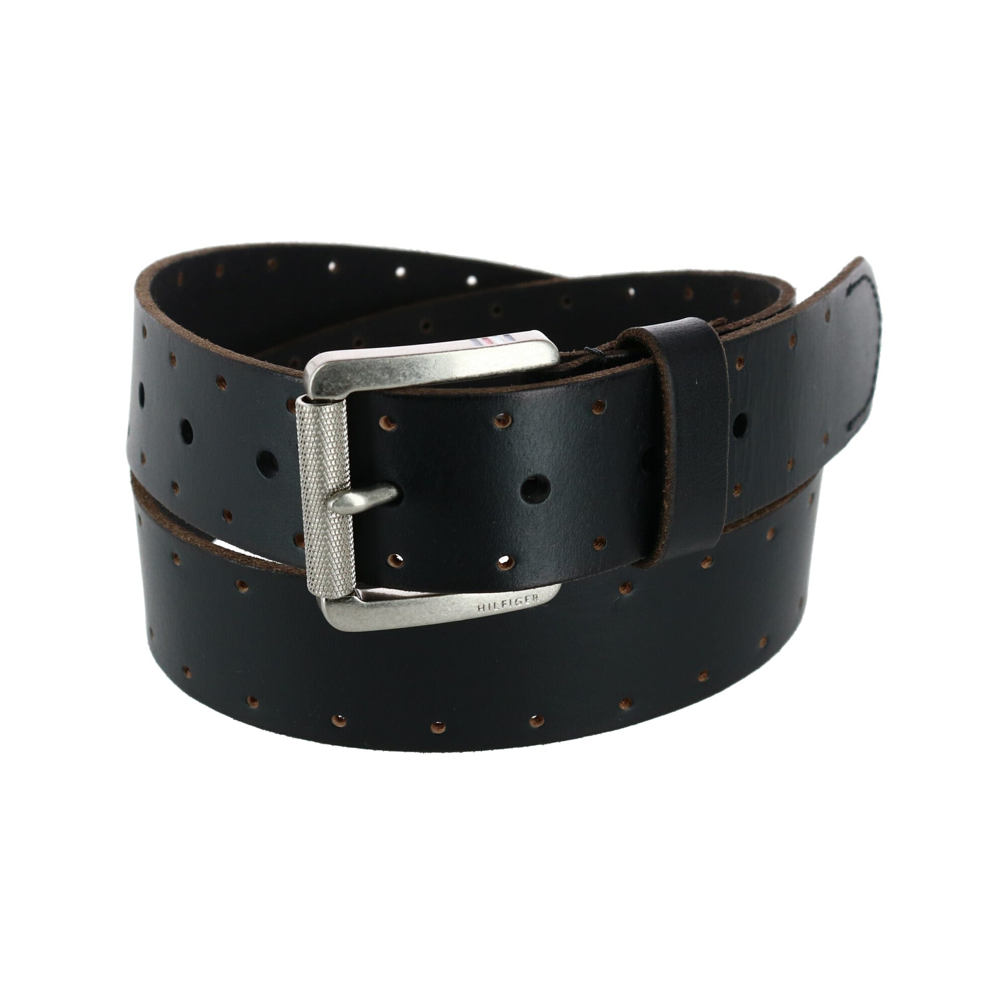 Tommy Hilfiger Men's Leather Bridle Belt with Perforations