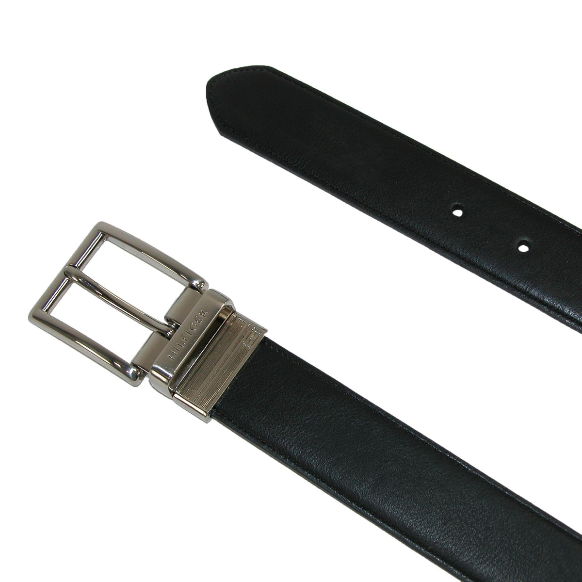 Tommy Hilfiger Men's Feather Edge Reversible 32mm Belt - Black to Tan