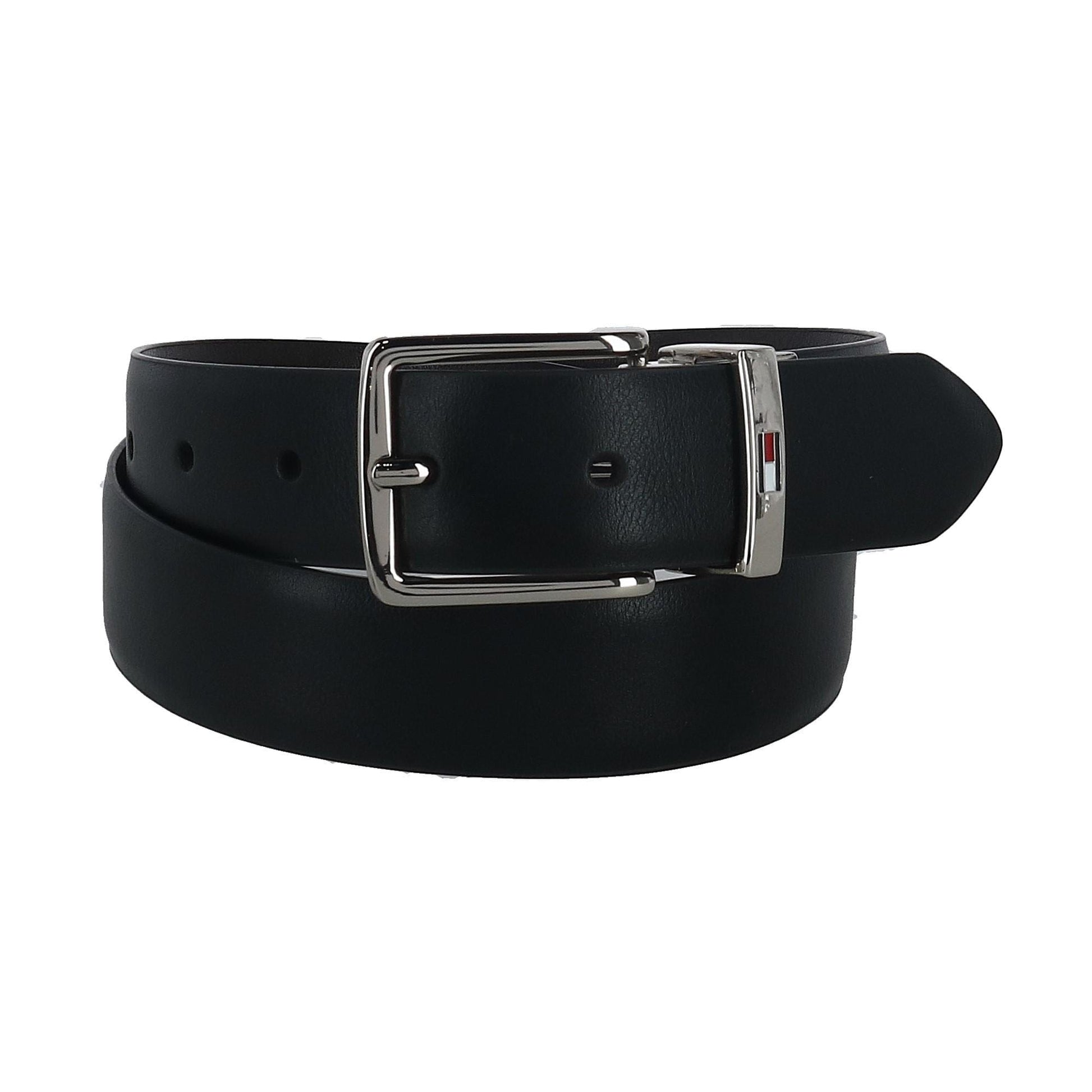 Tommy Hilfiger Boy's Reversible Smooth Feather Edge Dress Belt - Black to Brown