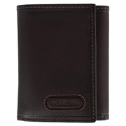 Men's Leather RFID Extra Capacity Trifold Wallet with Logo Inlay