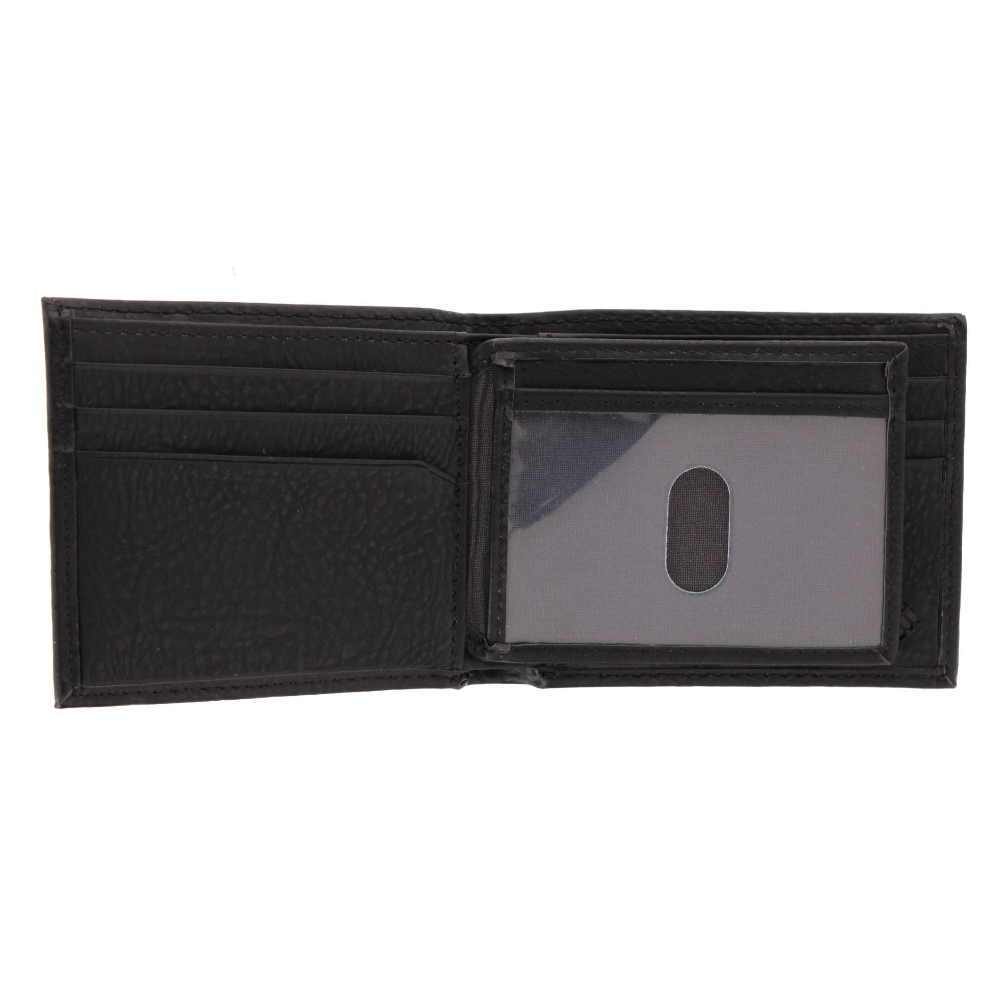 Columbia Men's Leather RFID Protected Extra Capacity Slim Bifold Wallet - Black