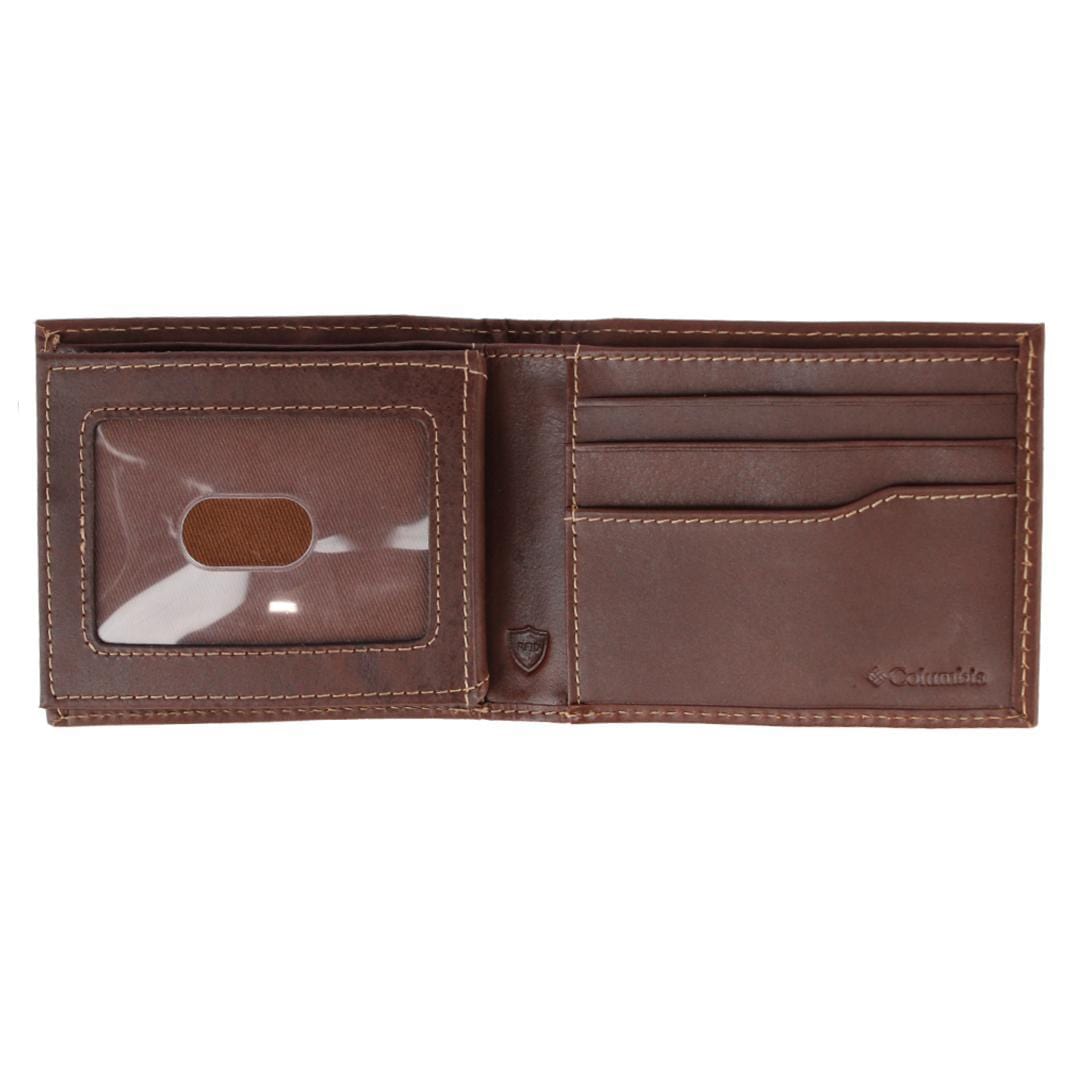 Columbia Men's Leather RFID Extra Capacity Bifold Wallet - Tan