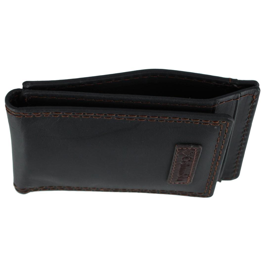 Columbia Men's Leather RFID Magnetic Front Pocket Wallet - Black