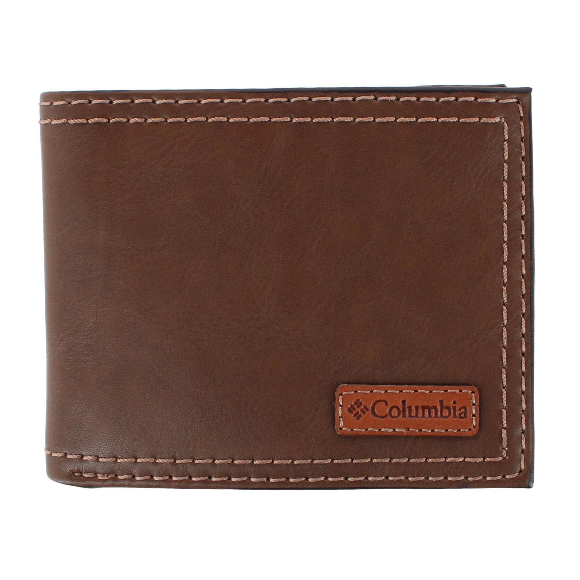 Columbia Men's RFID Protected Passcase Bifold Wallet - Brown