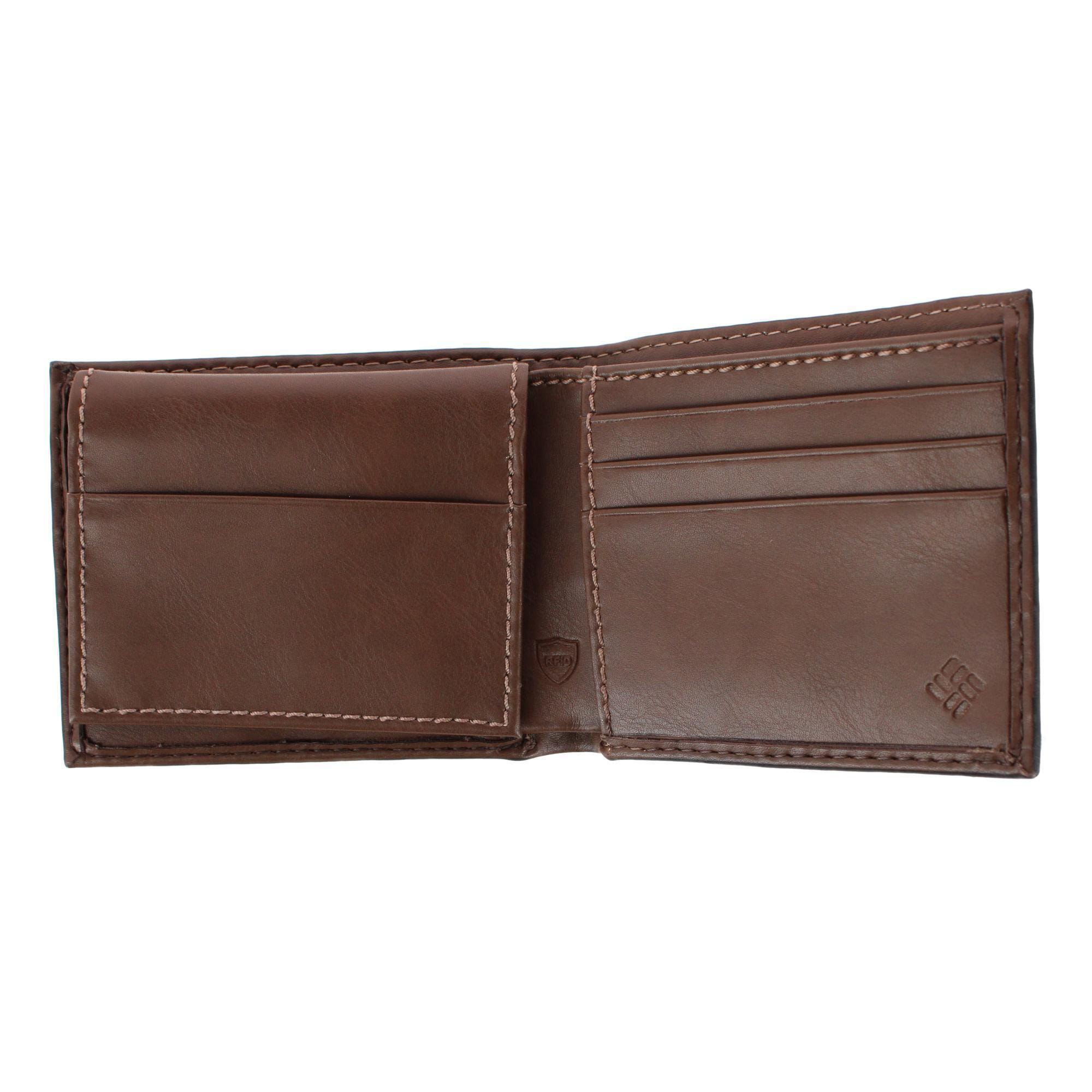 Columbia Men's RFID Protected Passcase Bifold Wallet - Brown
