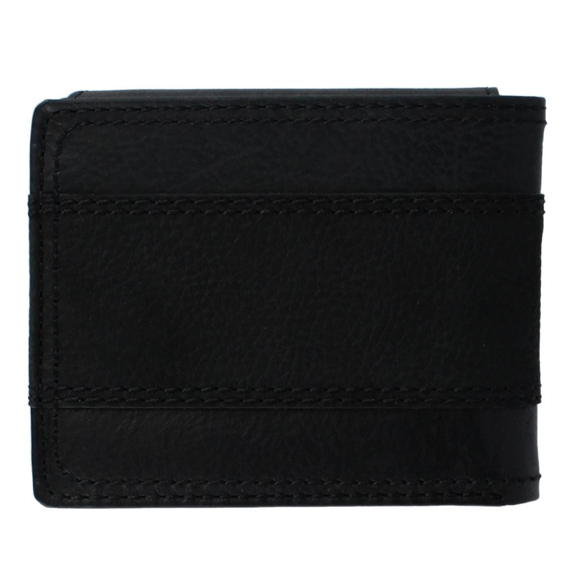 Columbia Men's Leather RFID Two Tone Bifold Wallet - Black
