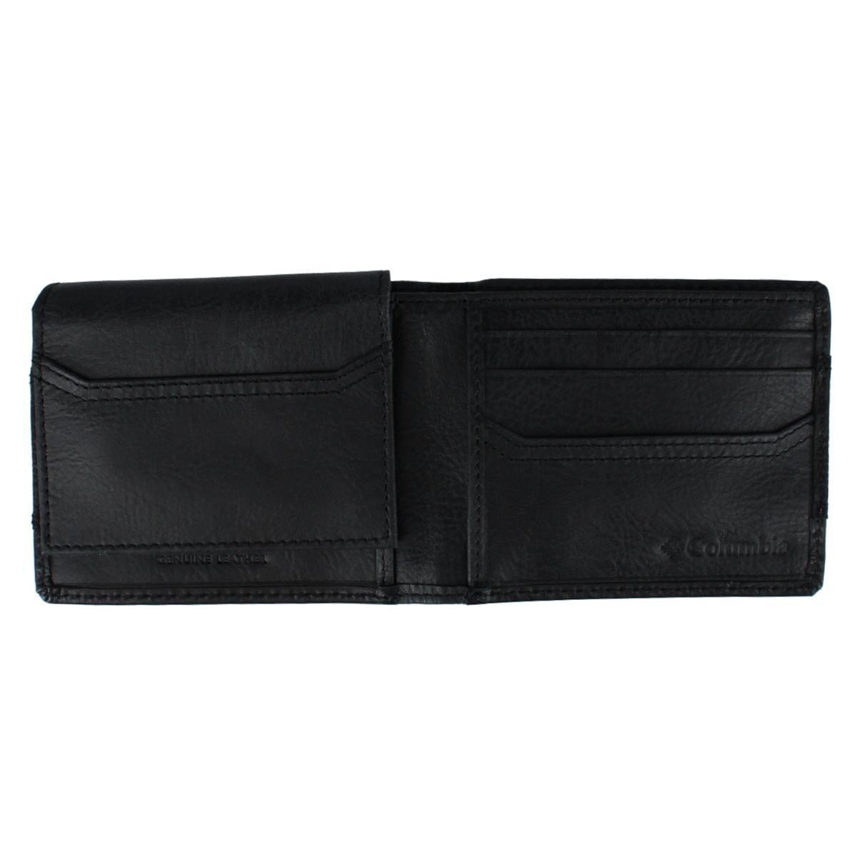 Columbia Men's Leather RFID Two Tone Bifold Wallet - Black