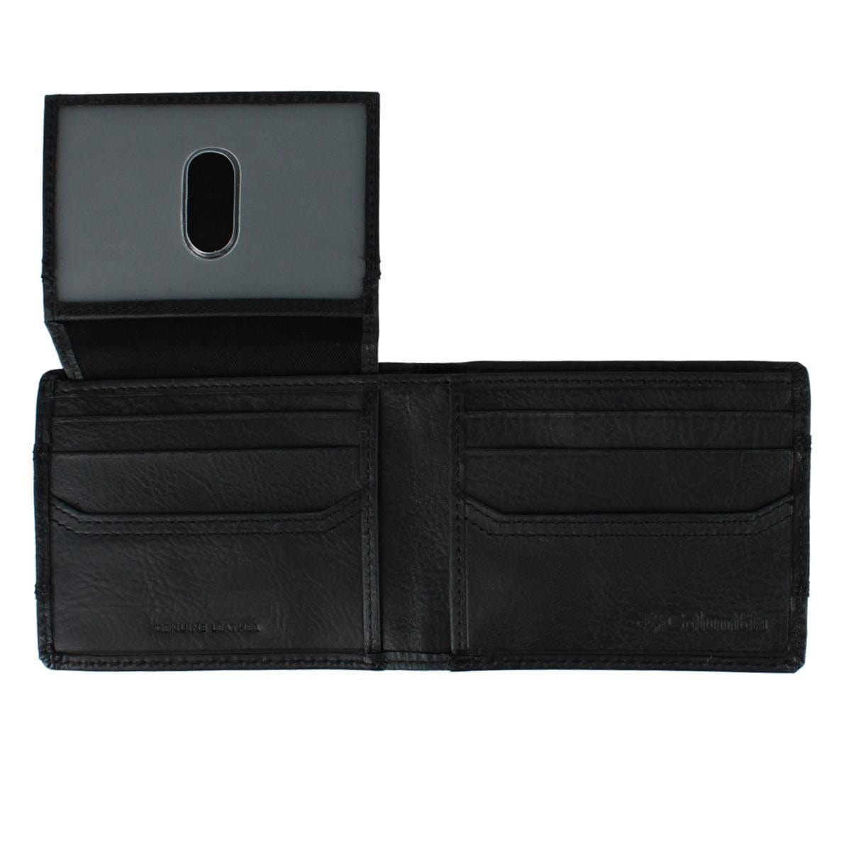 Columbia Men's Leather RFID Two Tone Bifold Wallet - Black