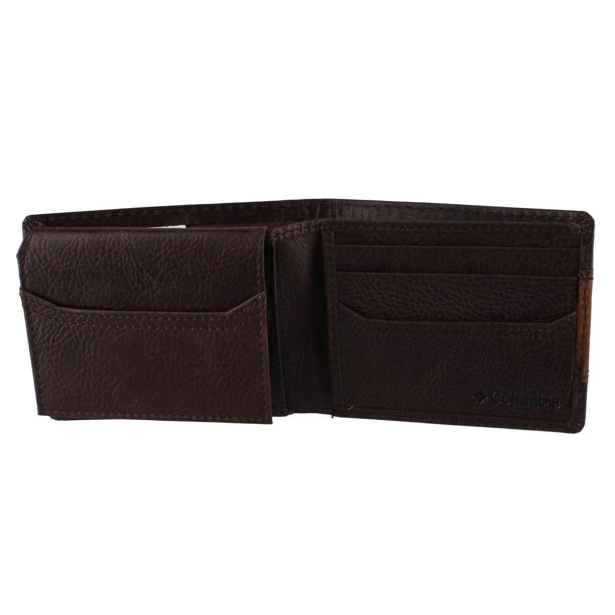 Columbia Men's Leather RFID Two Tone Bifold Wallet - Brown