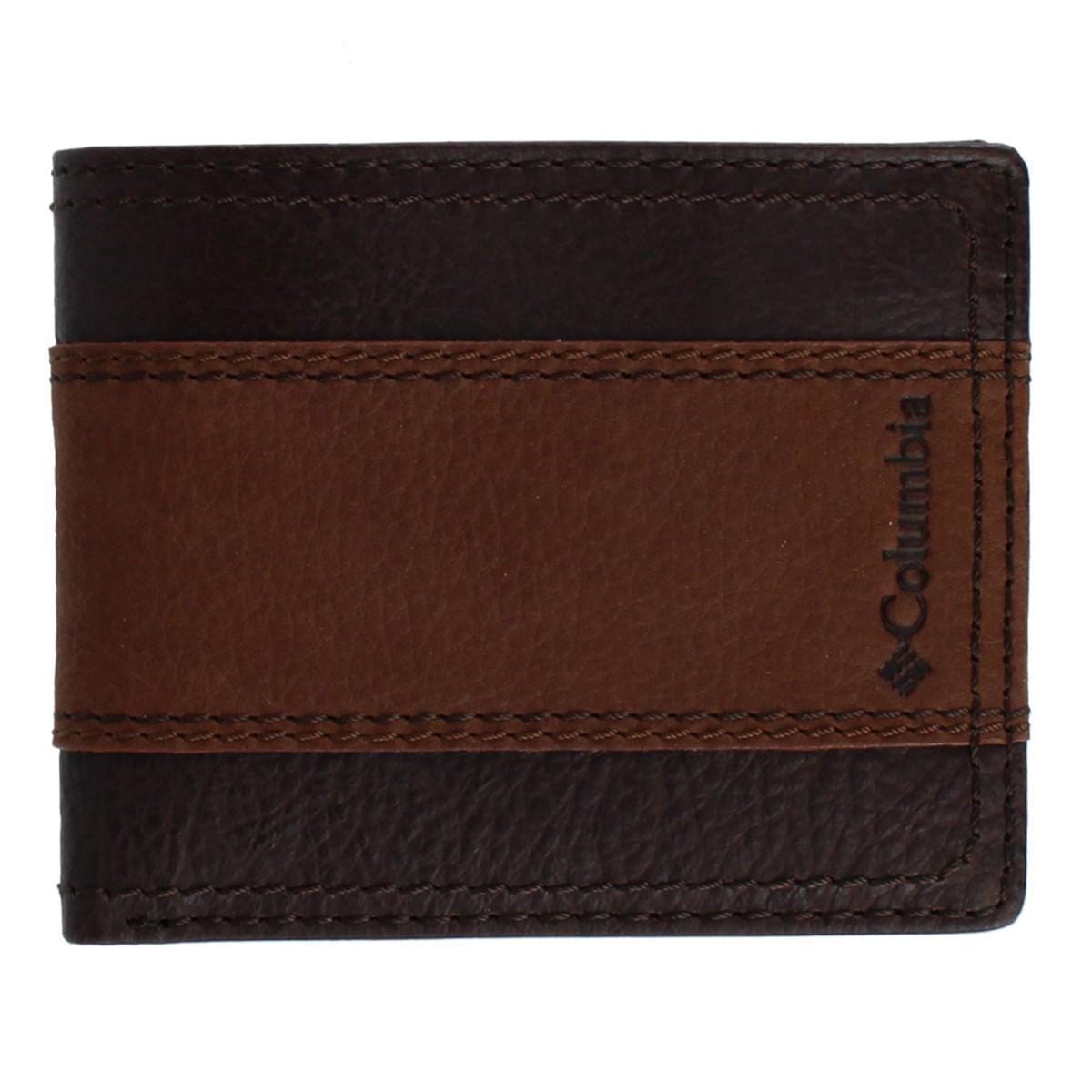 Columbia Men's Leather RFID Two Tone Bifold Wallet - Men's Leather RFID Two Tone Bifold Wallet