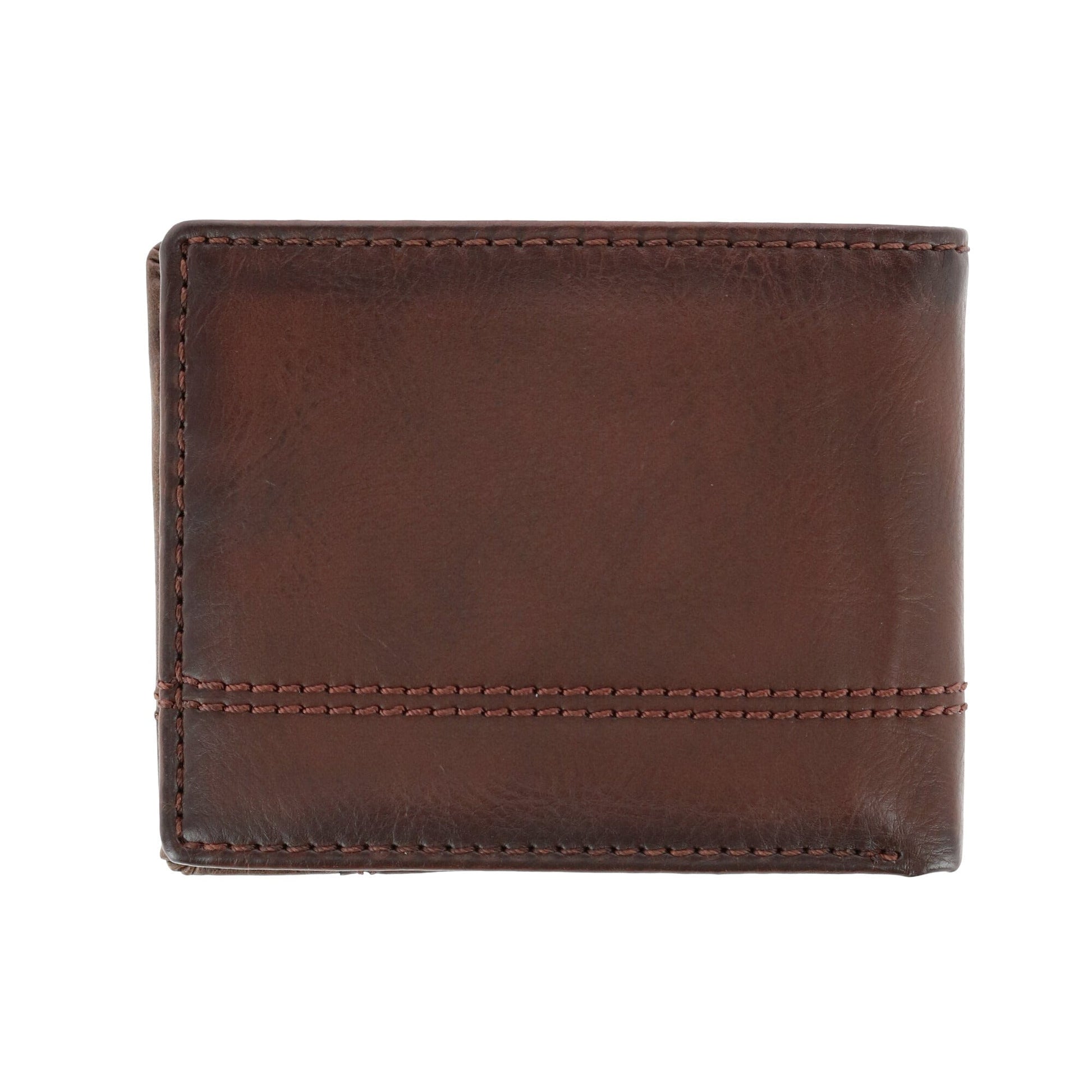 Columbia Men's Leather RFID Slim Bifold Wallet with Exterior Pocket - Brown