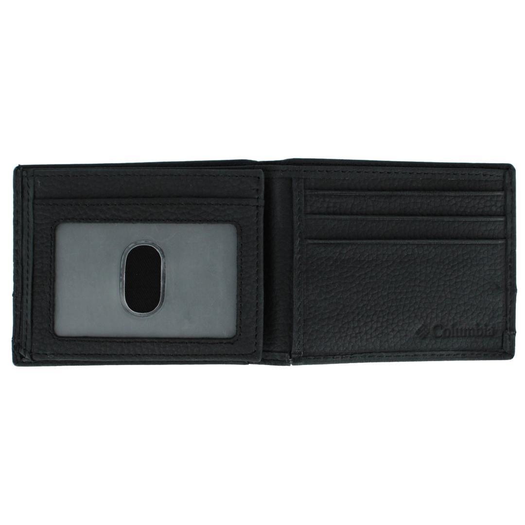 Columbia Men's Leather RFID Extra Capacity Slim Bifold Wallet - Black