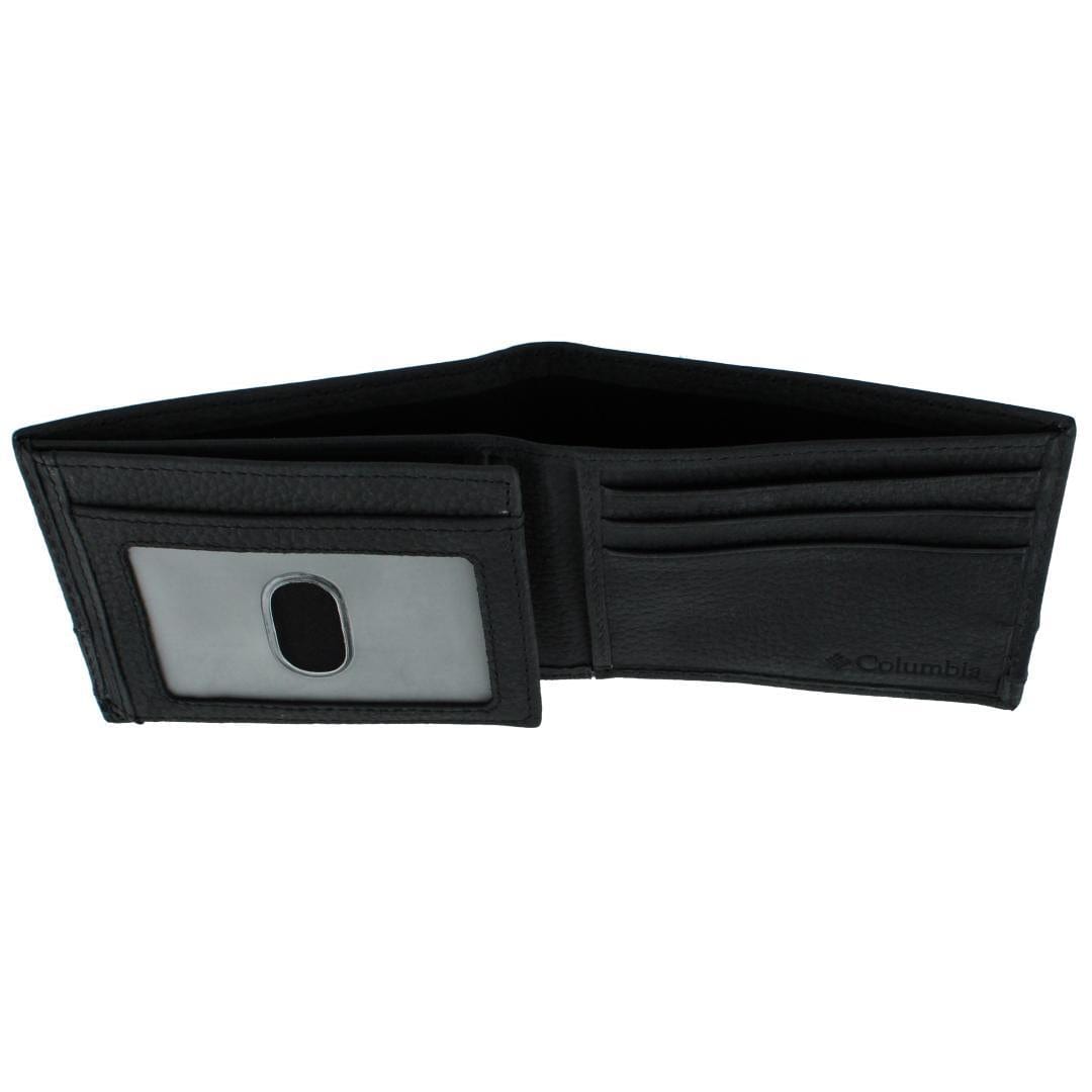 Columbia Men's Leather RFID Extra Capacity Slim Bifold Wallet - Black