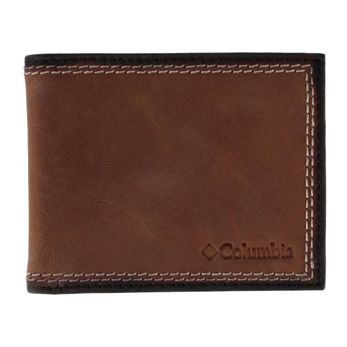 Columbia Men's Leather Traveler Bifold RFID Wallet