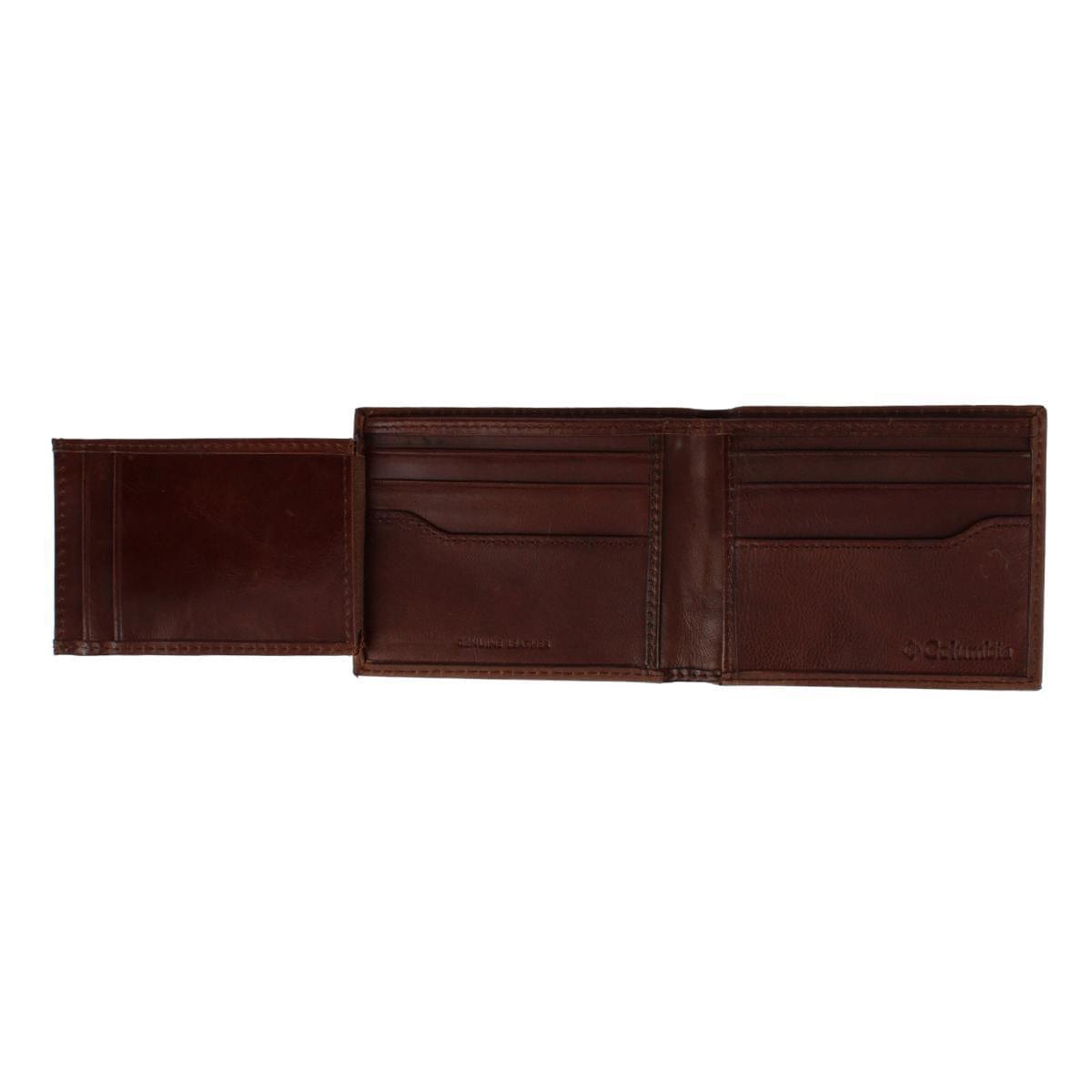 Columbia Men's Leather Traveler Bifold RFID Wallet - Brown
