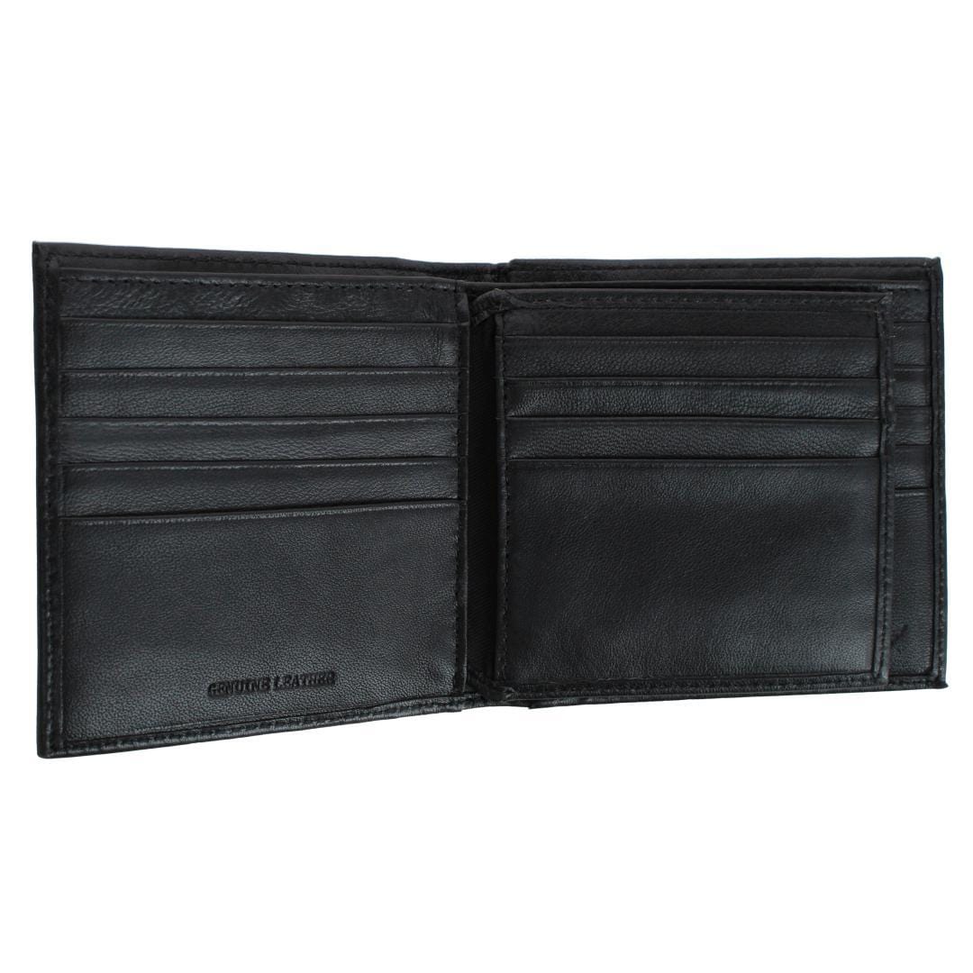 Dockers Men's Leather RFID Extra Capacity Hipster Wallet - Black