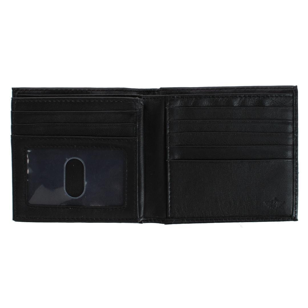 Dockers Men's Leather RFID Extra Capacity Hipster Wallet - Black