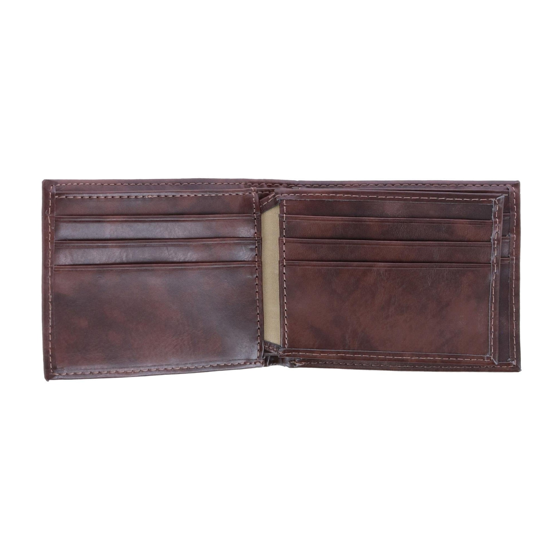 Dockers Men's Leather RFID Slimfold Bifold Wallet - Brown