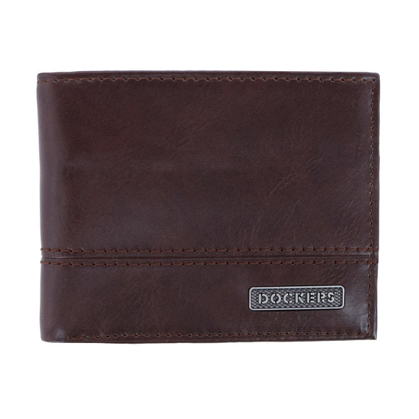 Men's Leather RFID Bifold Passcase Wallet