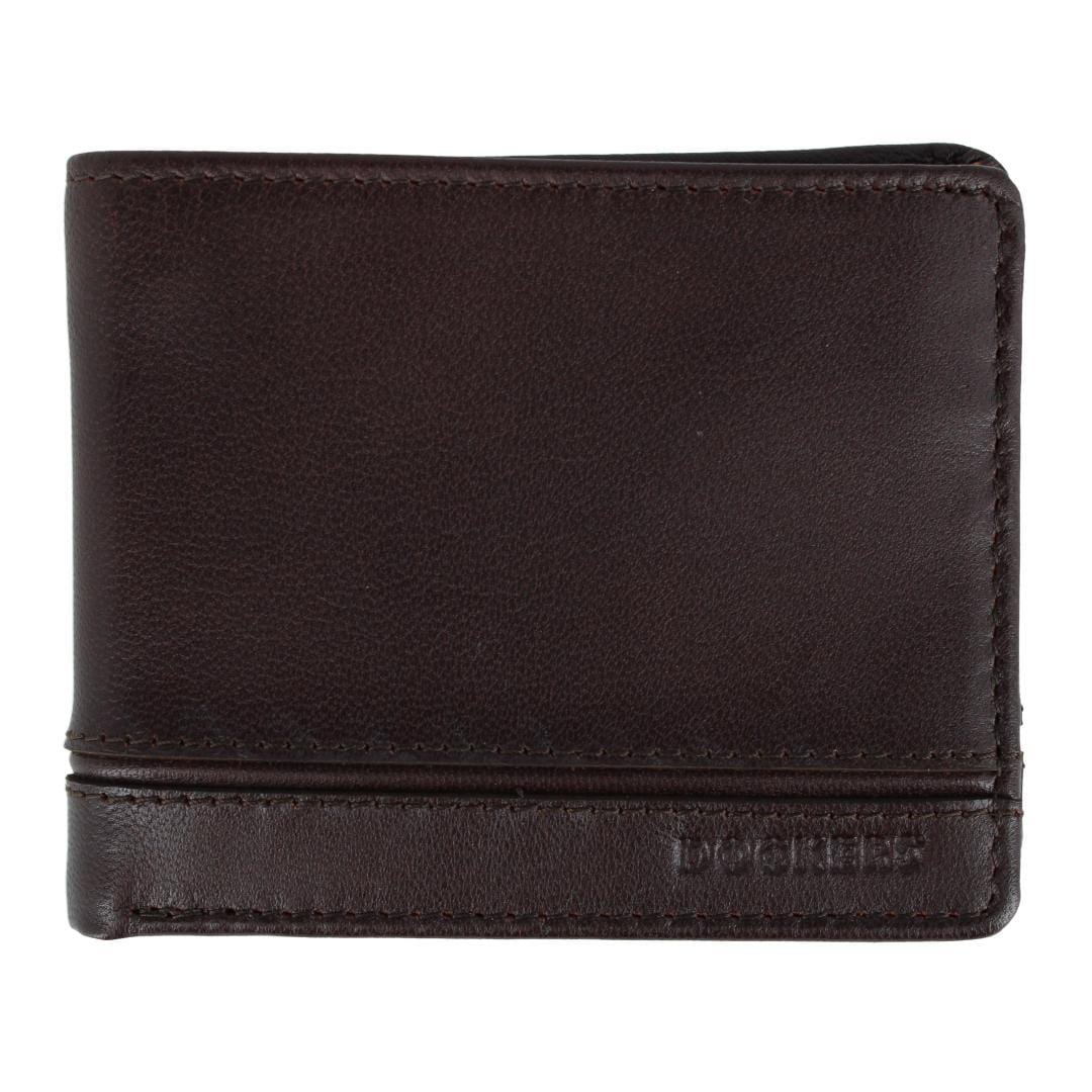 Dockers Men's Leather RFID Extra Capacity Passcase Wallet - Cordovan
