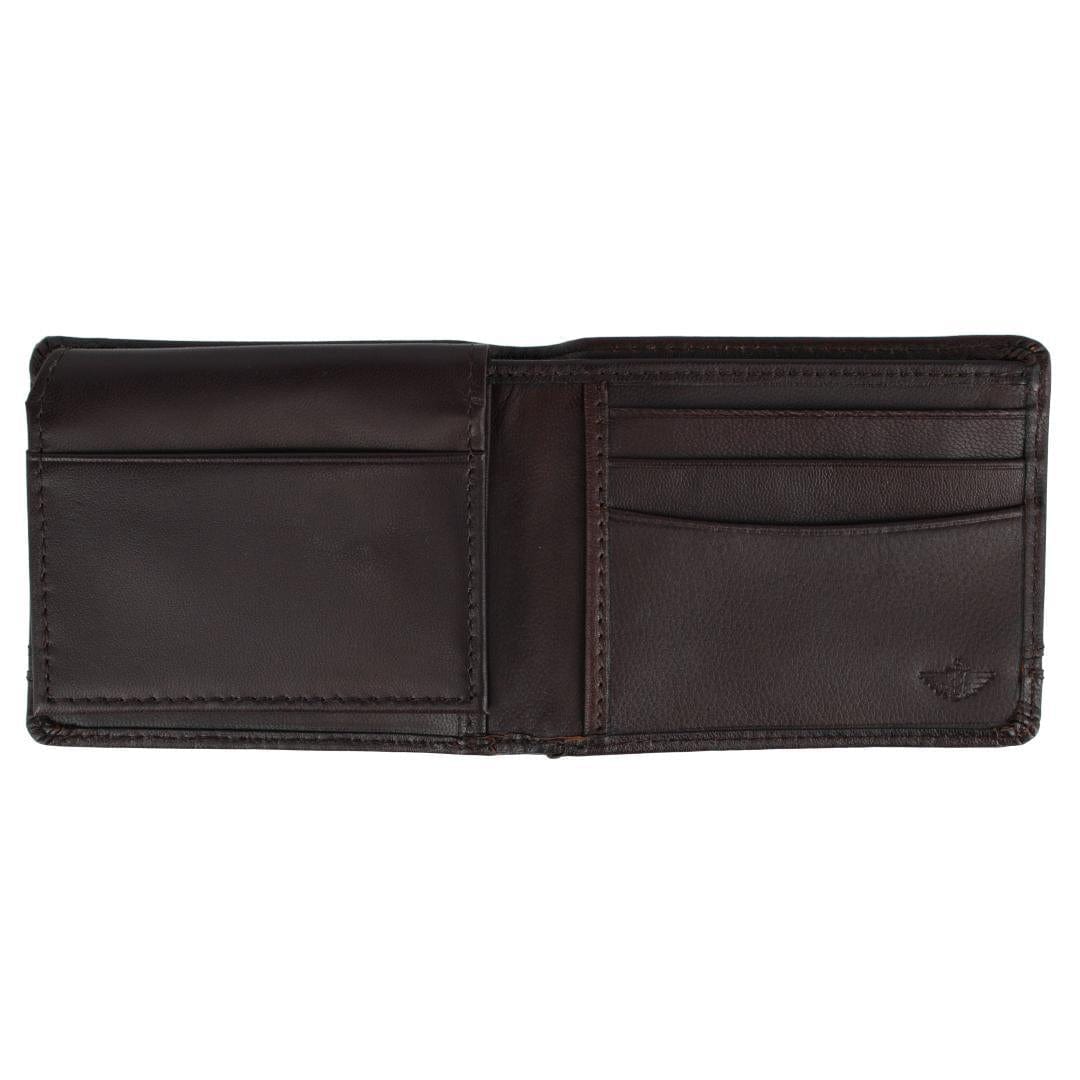 Dockers Men's Leather RFID Extra Capacity Passcase Wallet - Cordovan