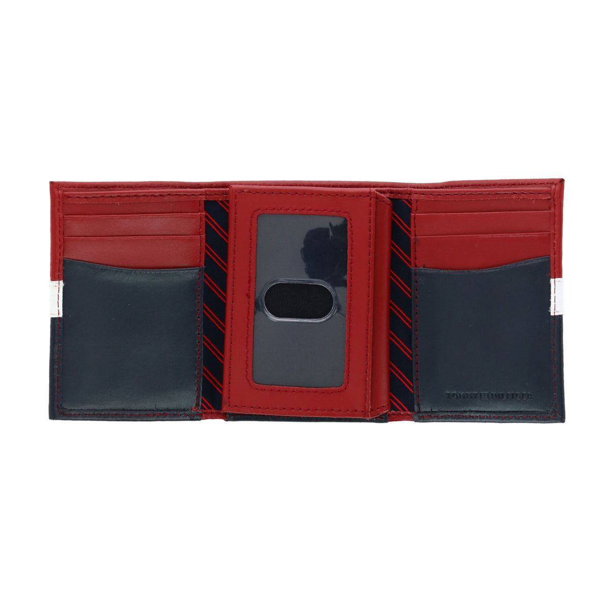 Tommy Hilfiger Men's Leather Americana RFID Extra Capacity Trifold Wallet - Red, White, and Blue