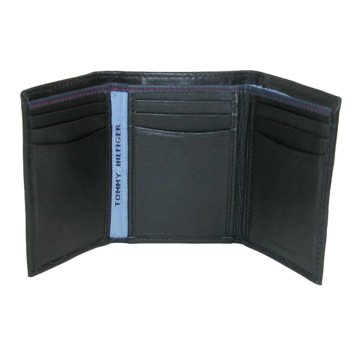 Tommy Hilfiger Men's Leather Oxford Slim Trifold Wallet - Black