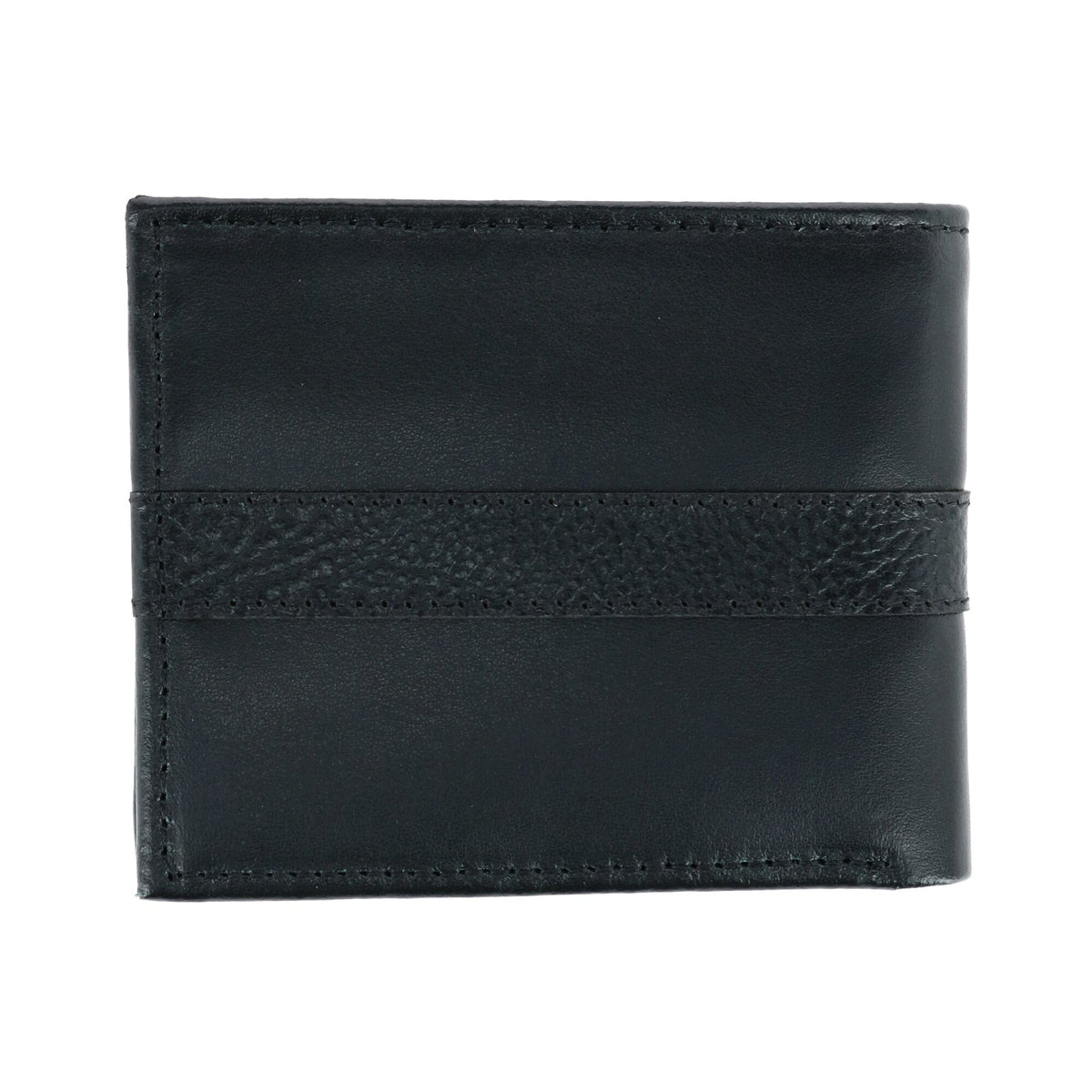 Tommy Hilfiger Men's Leather Ranger RFID Bifold Wallet with Coin Pocket - Black