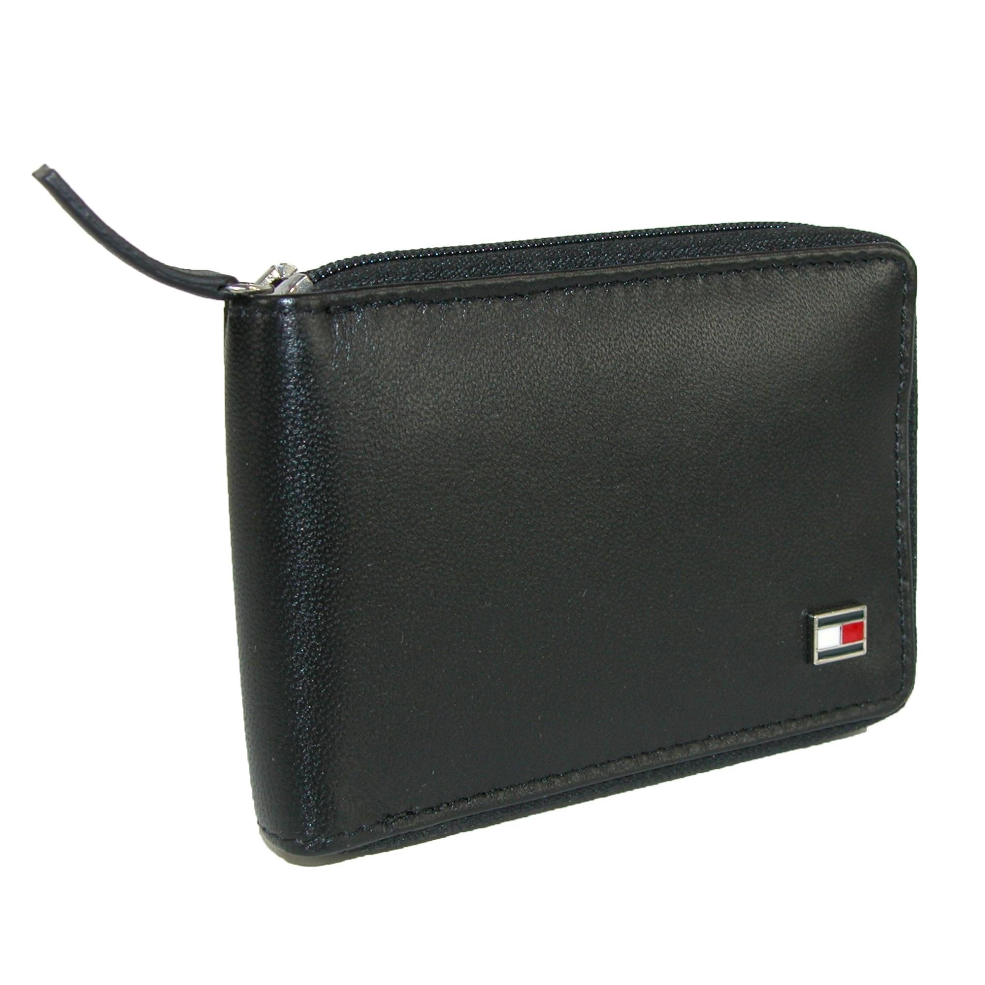 surfing Cater Besættelse Tommy Hilfiger Men's Leather Oxford Slim Zip-Around Bifold Wallet