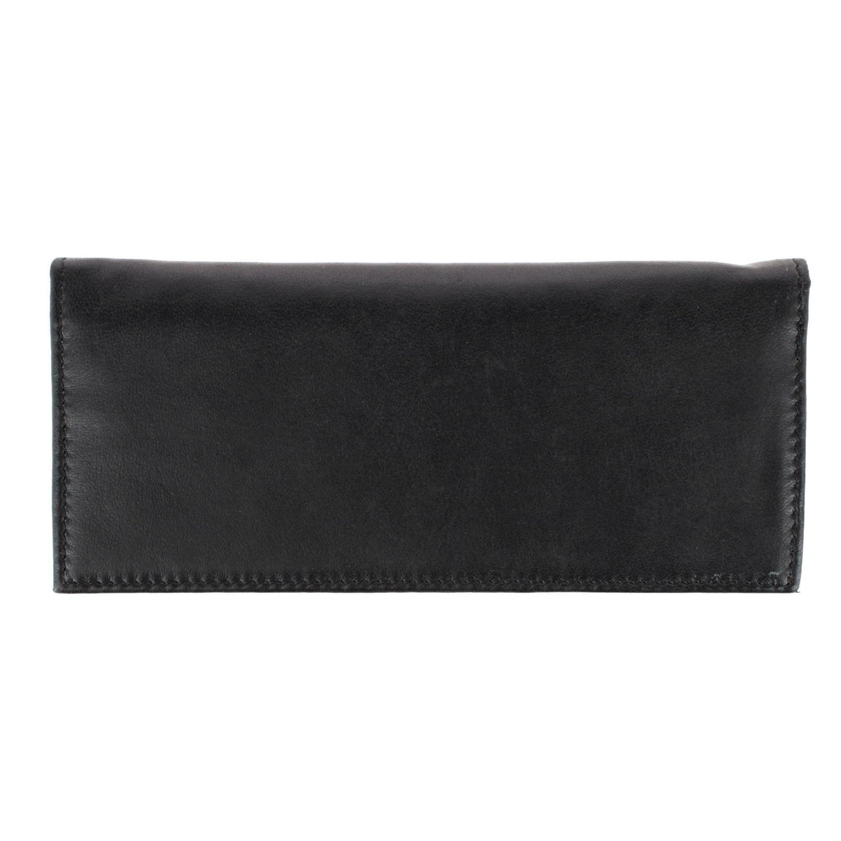 Tommy Hilfiger Men's Leather Stockton Checkbook Cover Secretary Wallet - Black