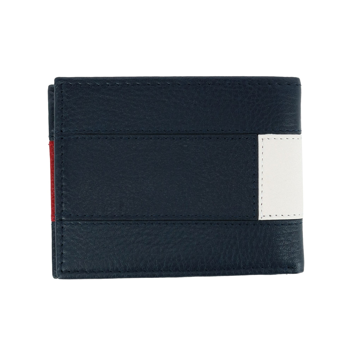 Tommy Hilfiger Men's Leather RFID Bifold Wallet with Removable Passcase - Navy