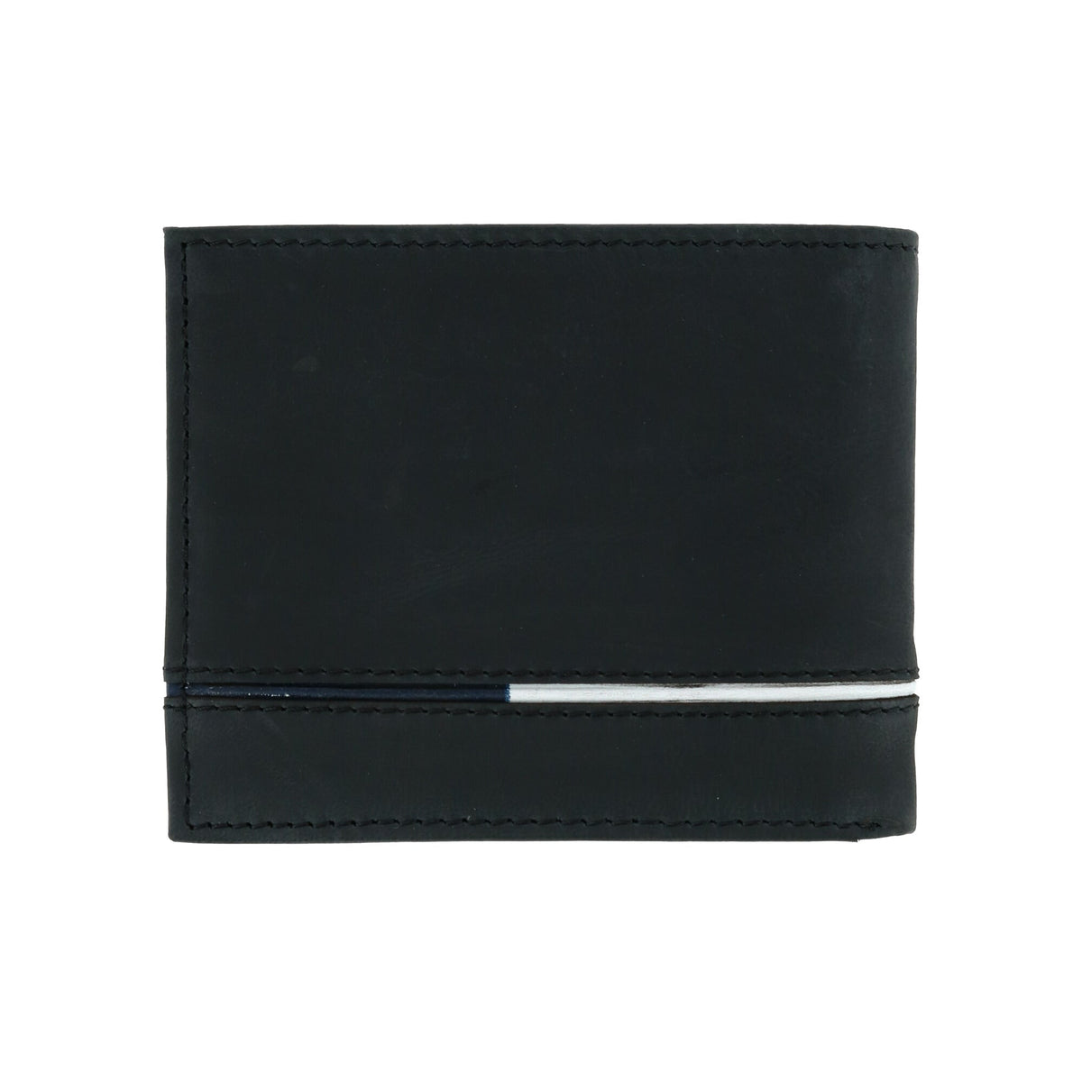 Tommy Hilfiger Men's Leather Leif RFID Bifold Wallet with Flip ID - Black
