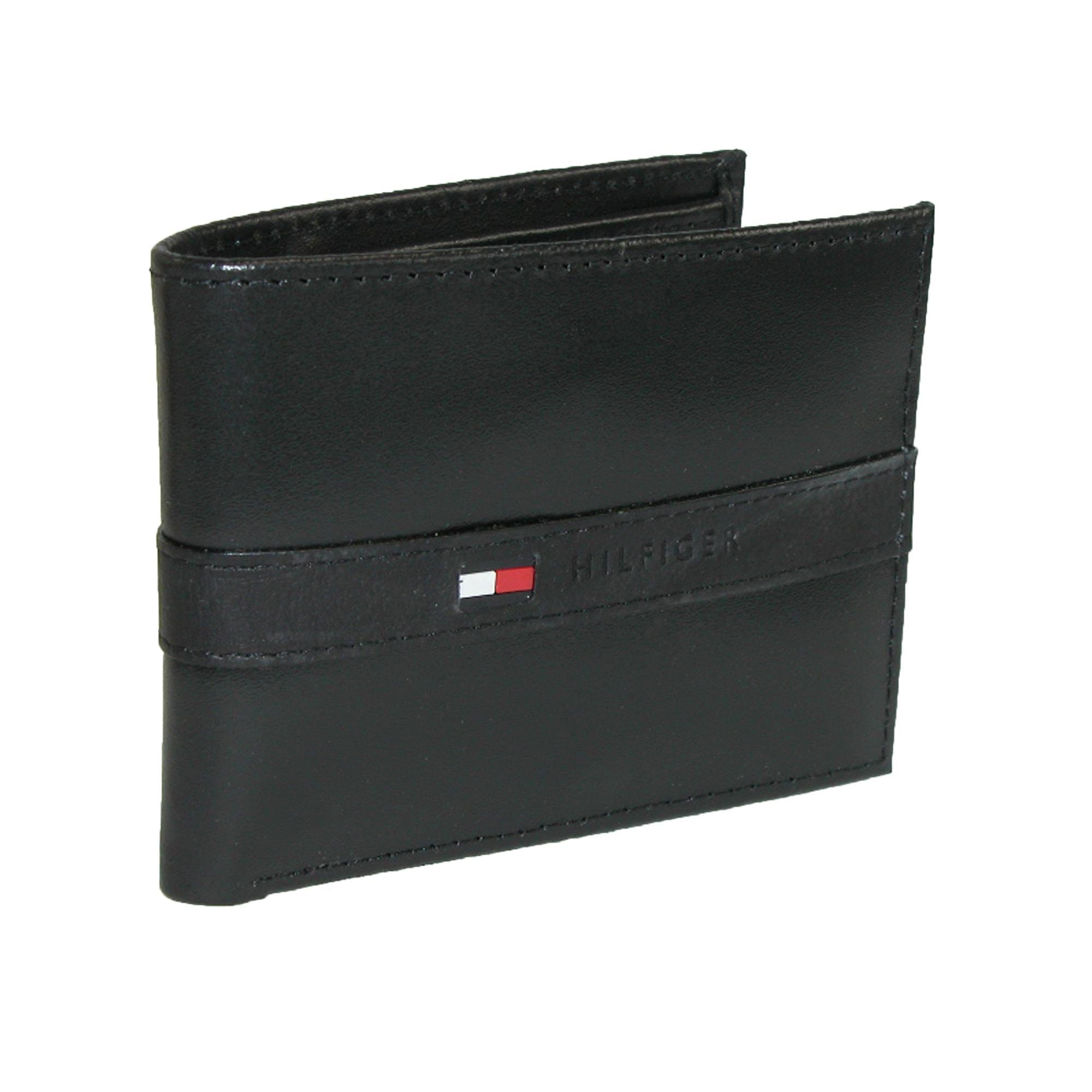  Tommy Hilfiger Men's Leather Passcase Billfold Wallet