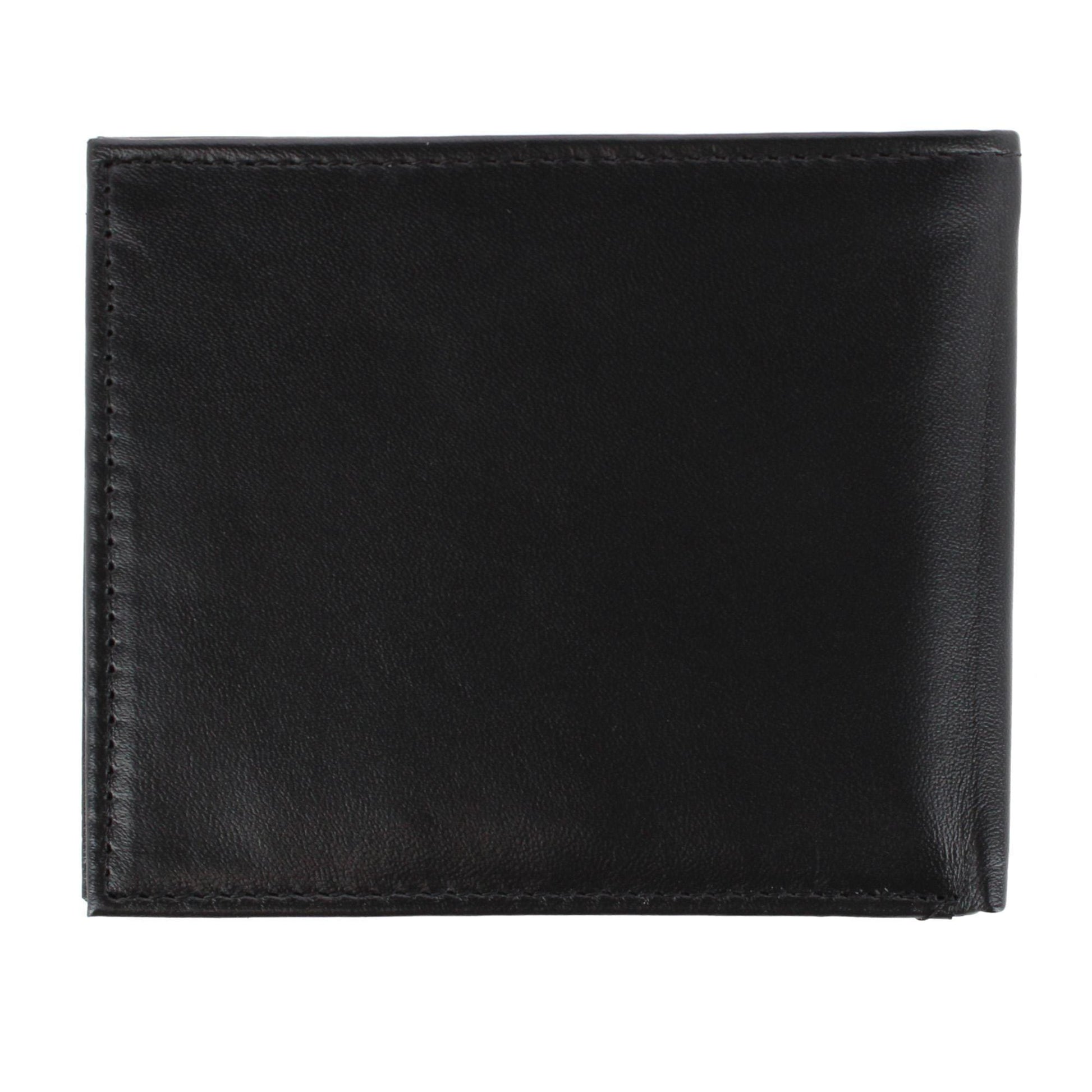 Tommy Hilfiger Men's Leather Oxford Slim Bifold Wallet - Black
