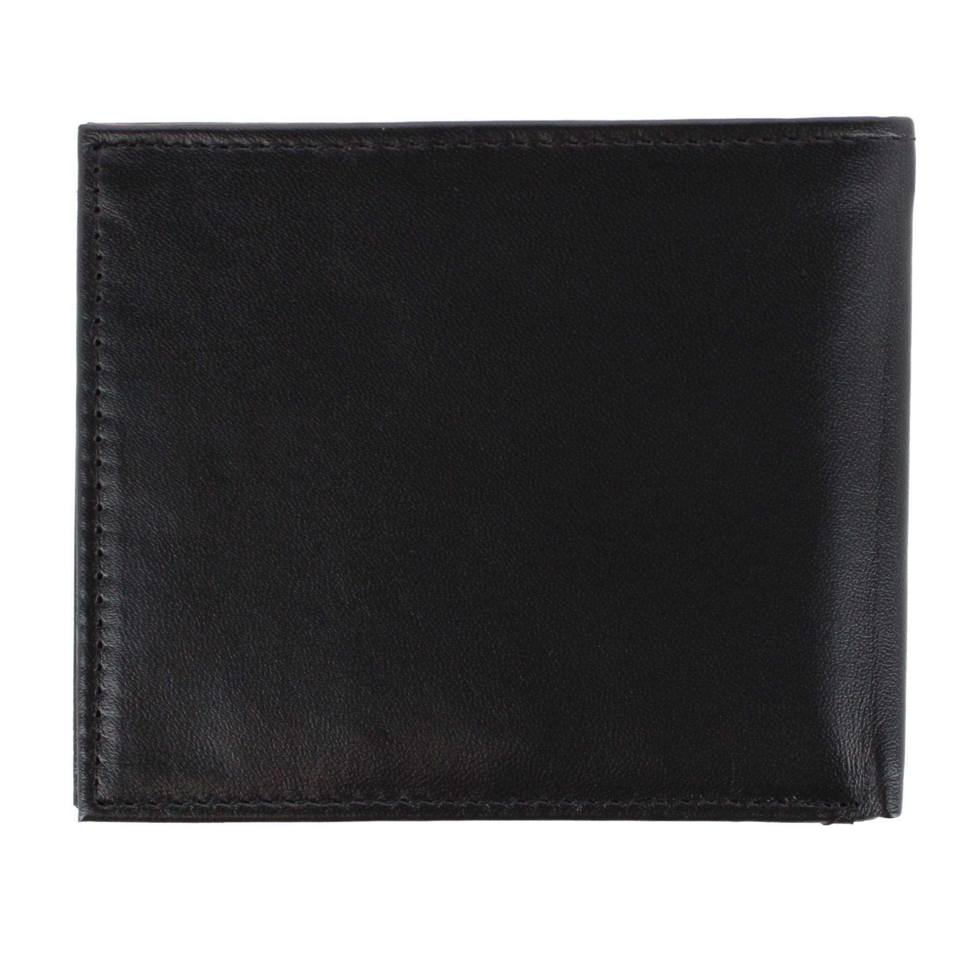 Tommy Hilfiger Men's Leather Oxford Slim Bifold Wallet - Black