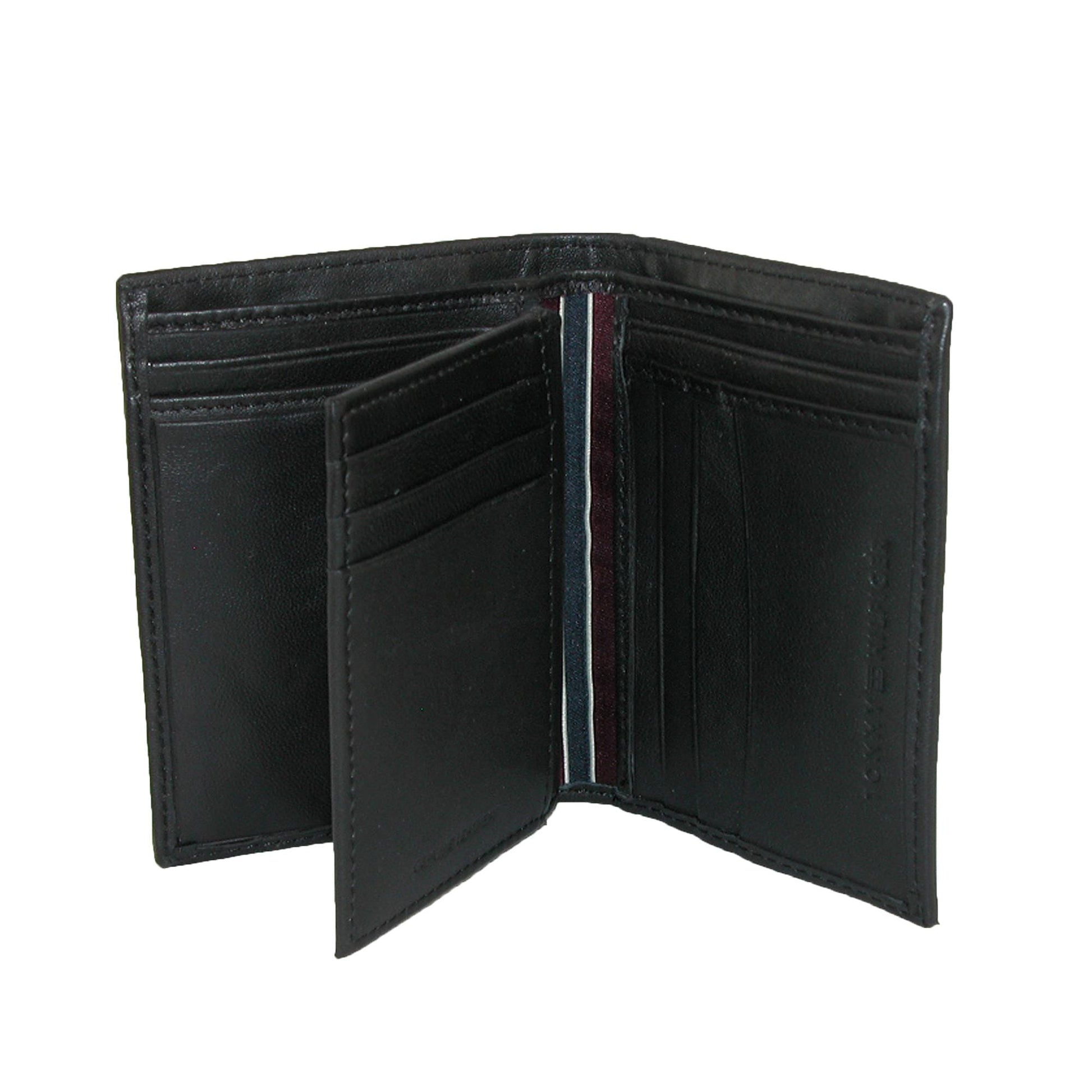 Tommy Hilfiger Men's Leather Stockton Credit Card Organizer Wallet - Black