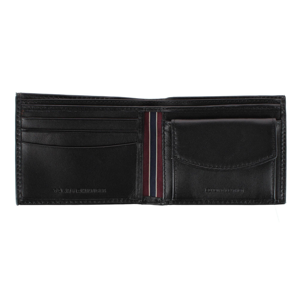 Tommy Hilfiger Men's Leather Stockton Bifold Coin Wallet - Black