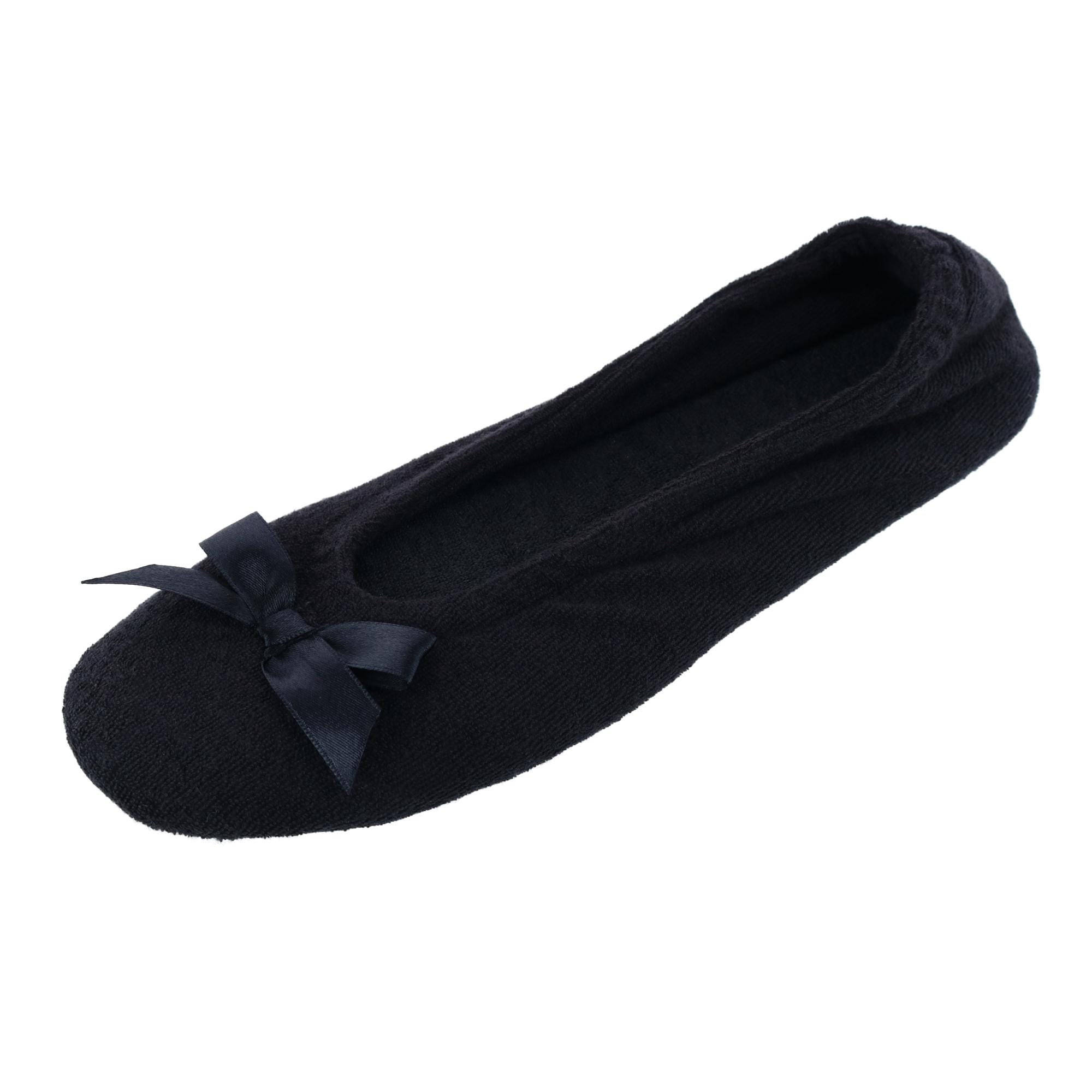 CTM® Women's Terry Ballerina Slipper House Shoe