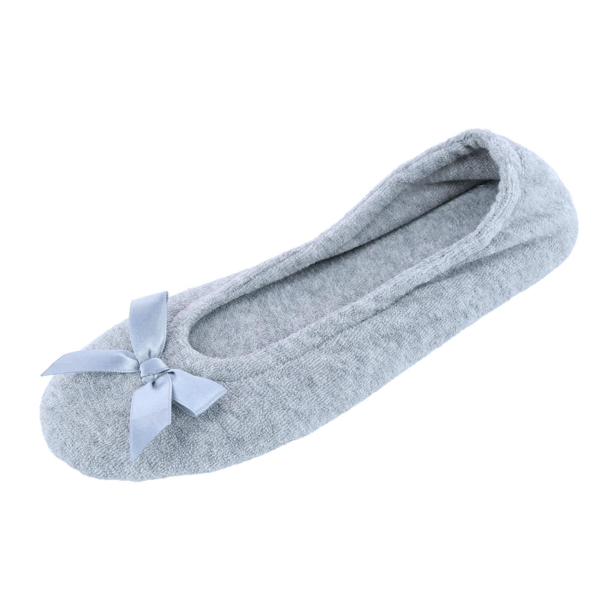 CTM® Women's Terry Ballerina Slipper House Shoe - Women's Terry Ballerina Slipper House Shoe