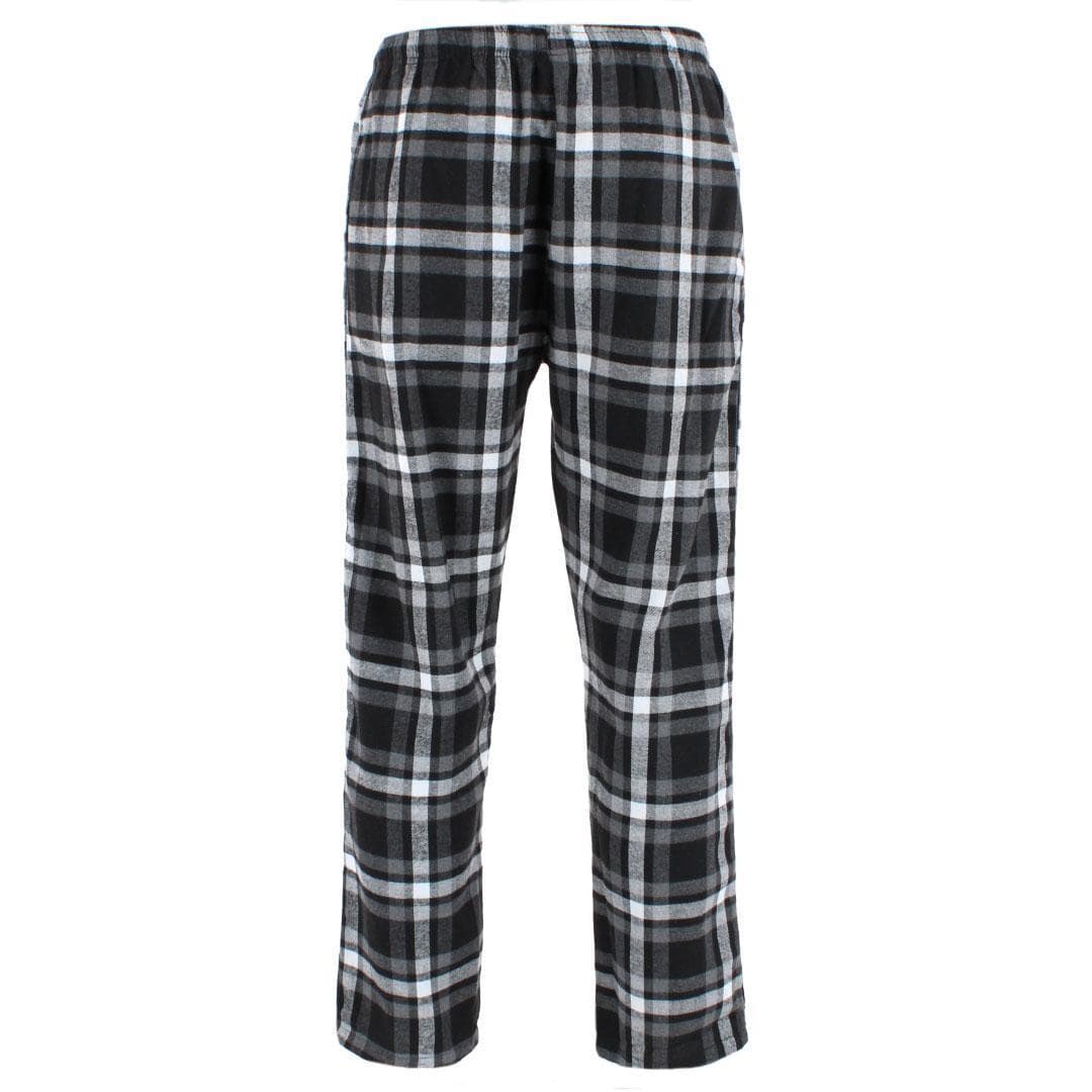 Ten West Apparel Men's Flannel Pajama Pants - Black/Charcoal/White