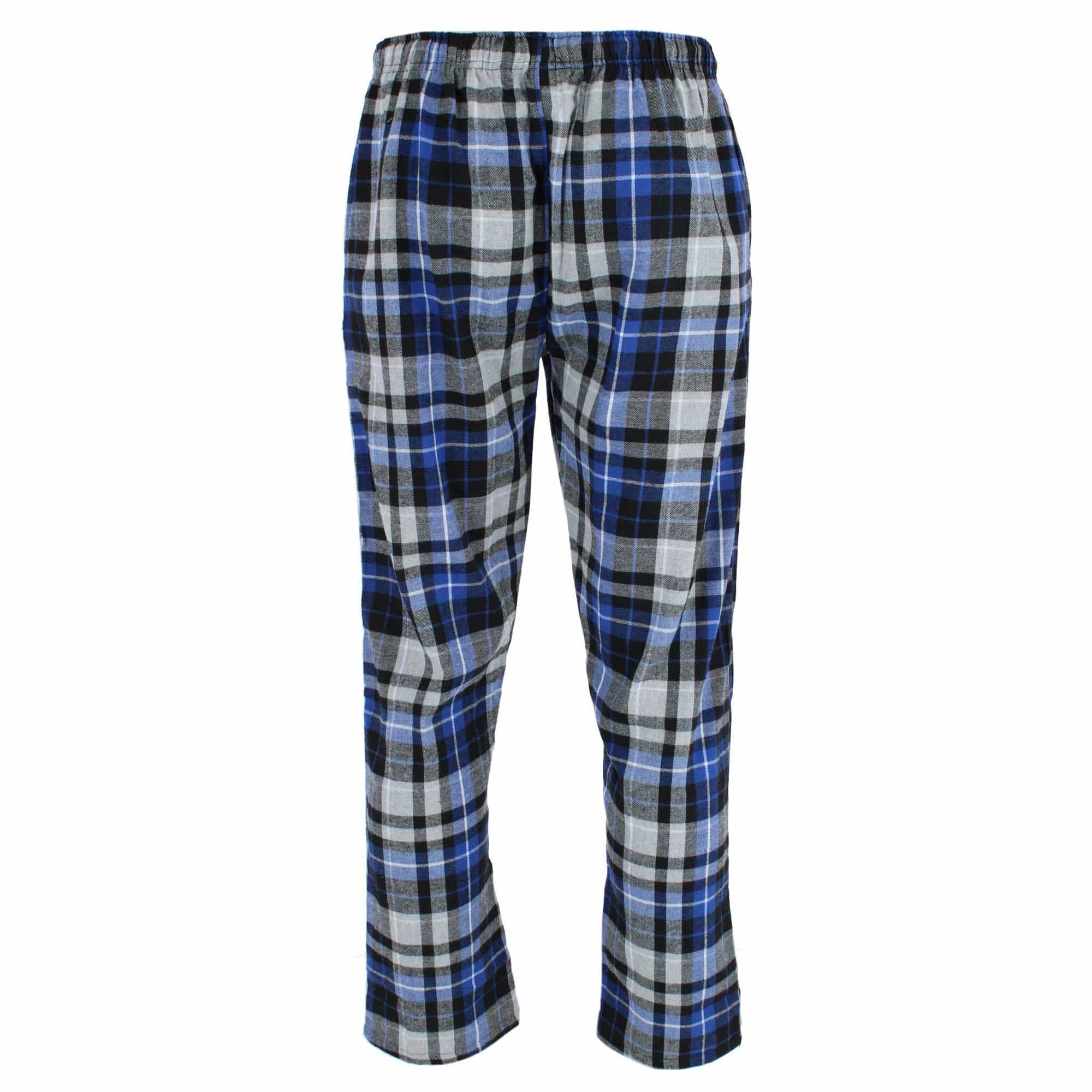 Ten West Apparel Men's Flannel Pajama Pants - Black/Blue