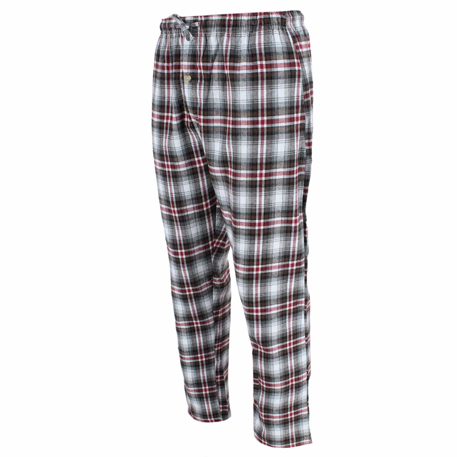 Ten West Apparel Men's Flannel Pajama Pants - Black/Red