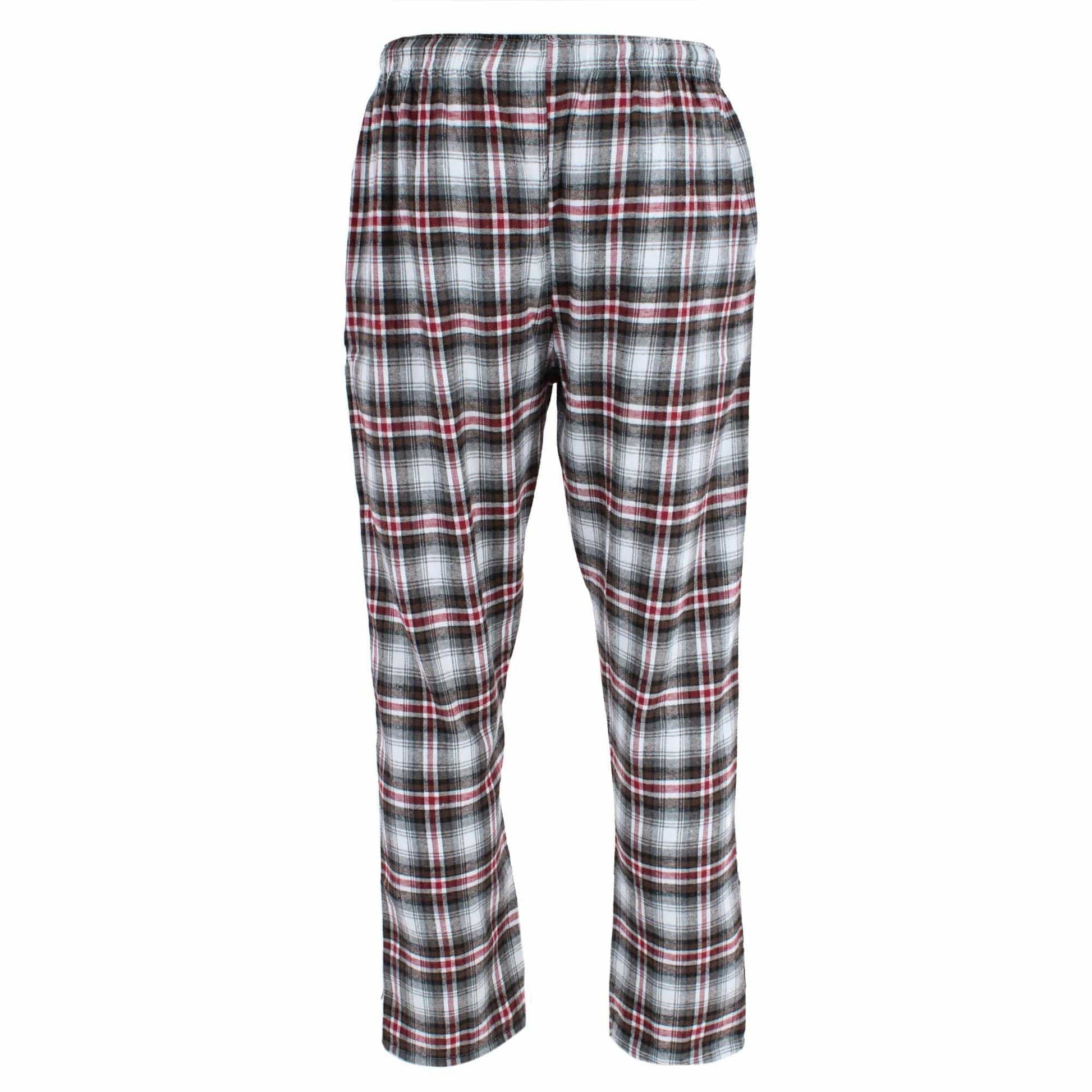 Ten West Apparel Men's Flannel Pajama Pants - Black/Red