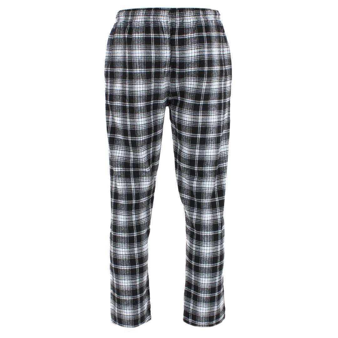 Ten West Apparel Men's Flannel Pajama Pants - Black/Charcoal