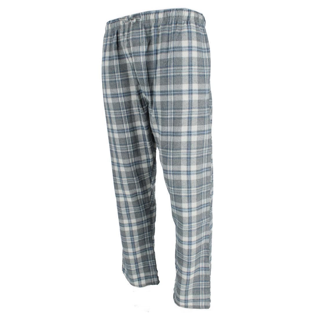 Ten West Apparel Men's Flannel Pajama Pants - Navy/Gray/White