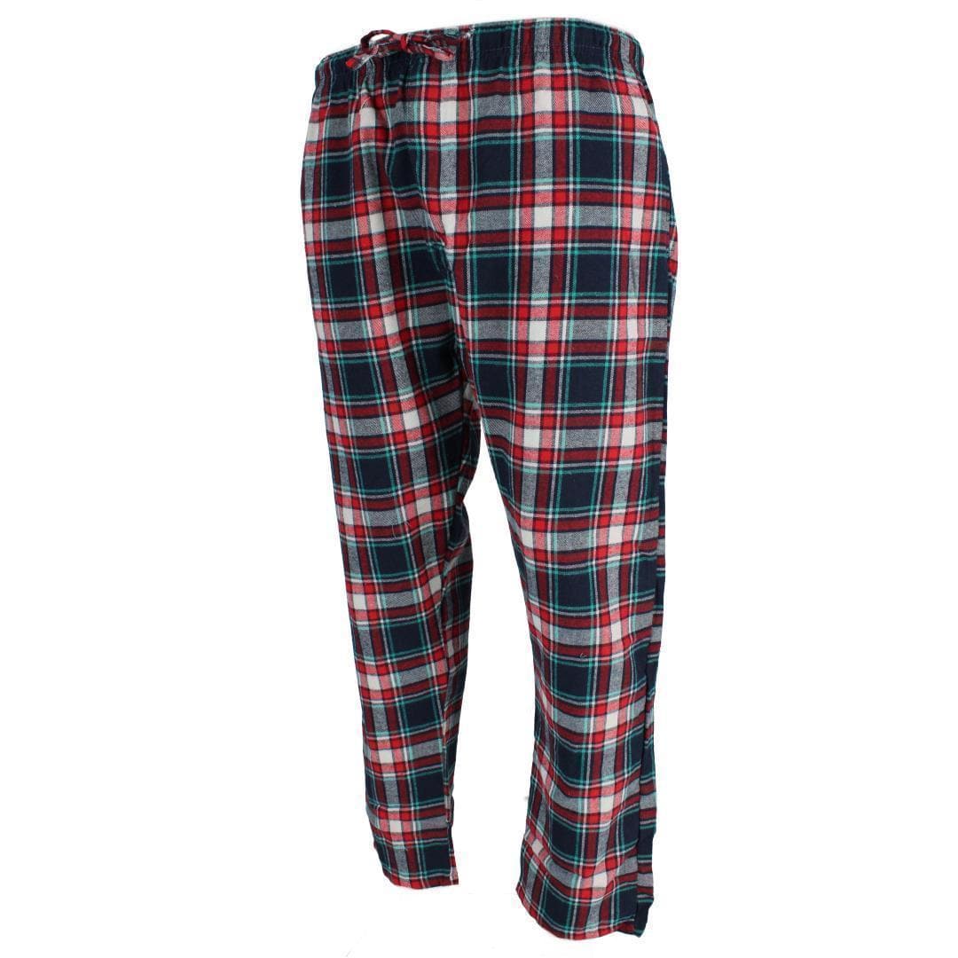 Ten West Apparel Men's Flannel Pajama Pants - Navy/Red